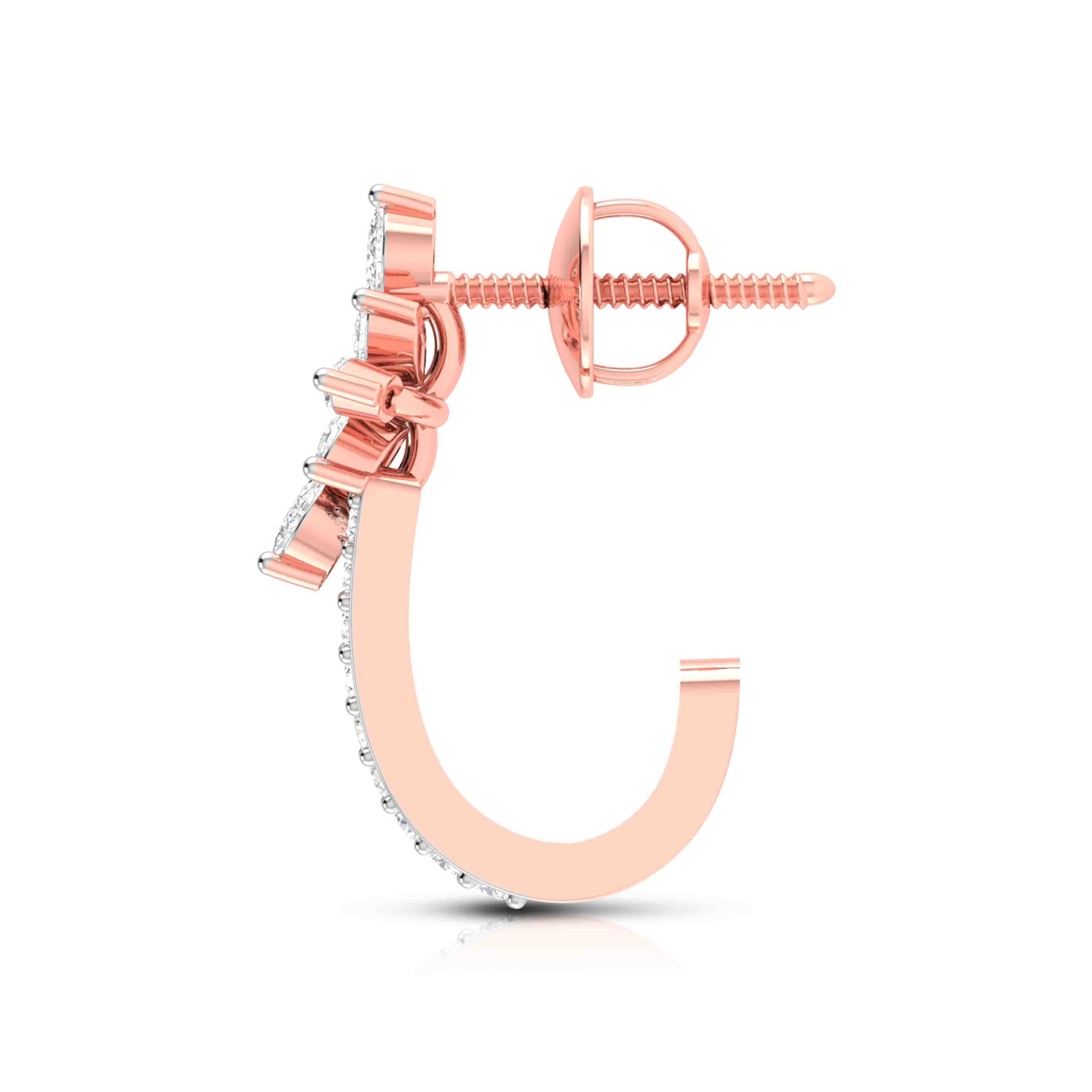 Daily wear earrings design Reticulate Lab Grown Diamond Earrings Fiona Diamonds