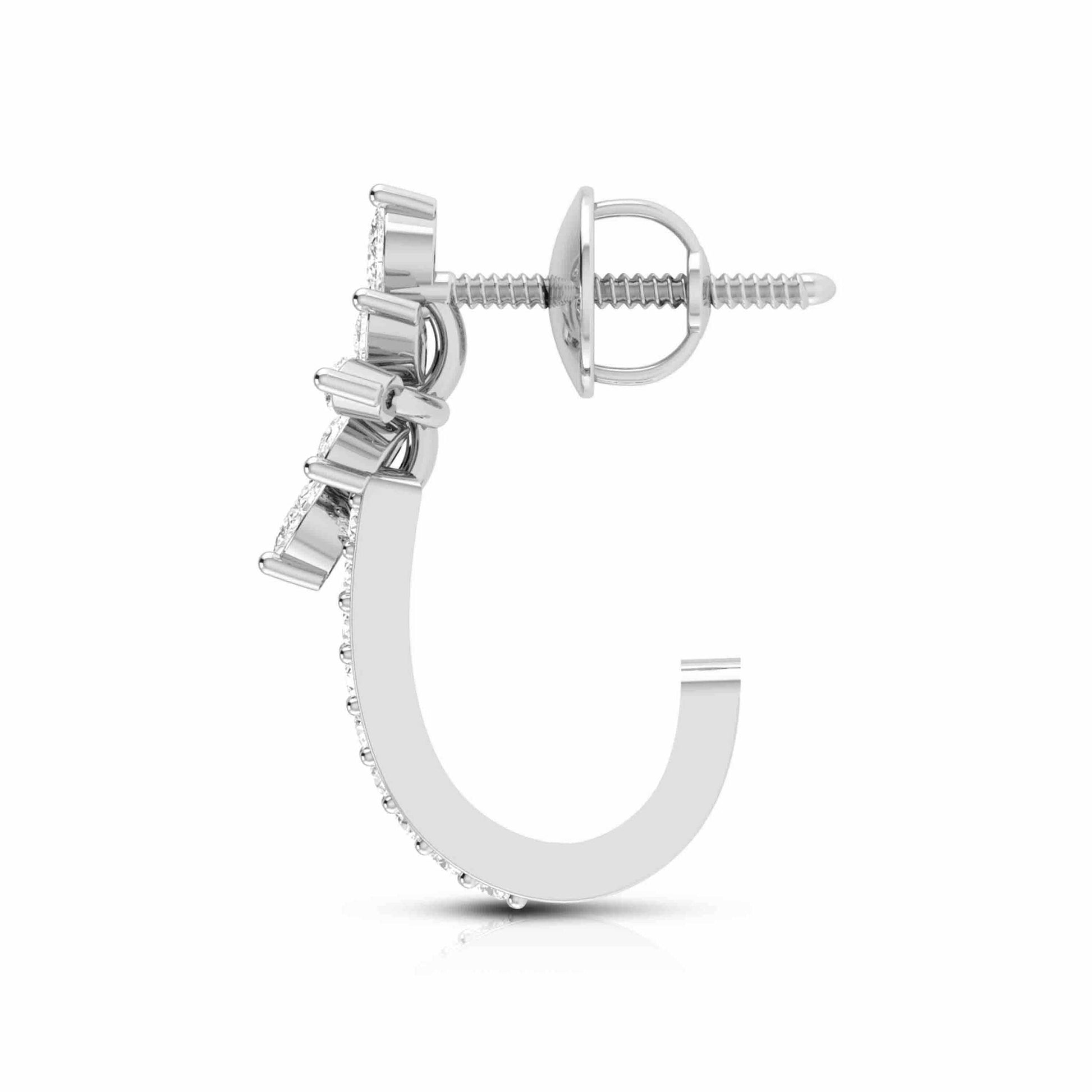 Daily wear earrings design Reticulate Lab Grown Diamond Earrings Fiona Diamonds