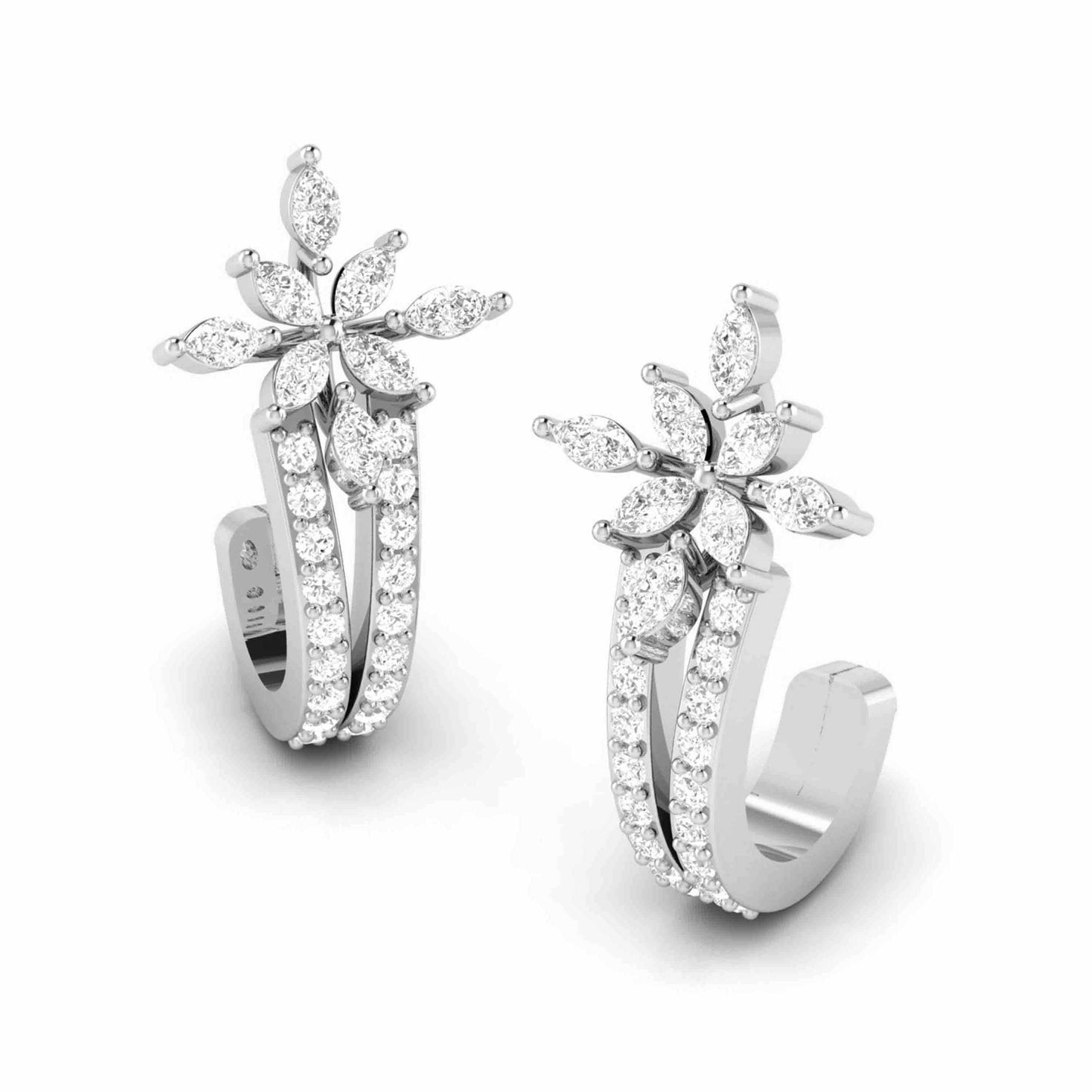 Daily wear earrings design Reticulate Lab Grown Diamond Earrings Fiona Diamonds