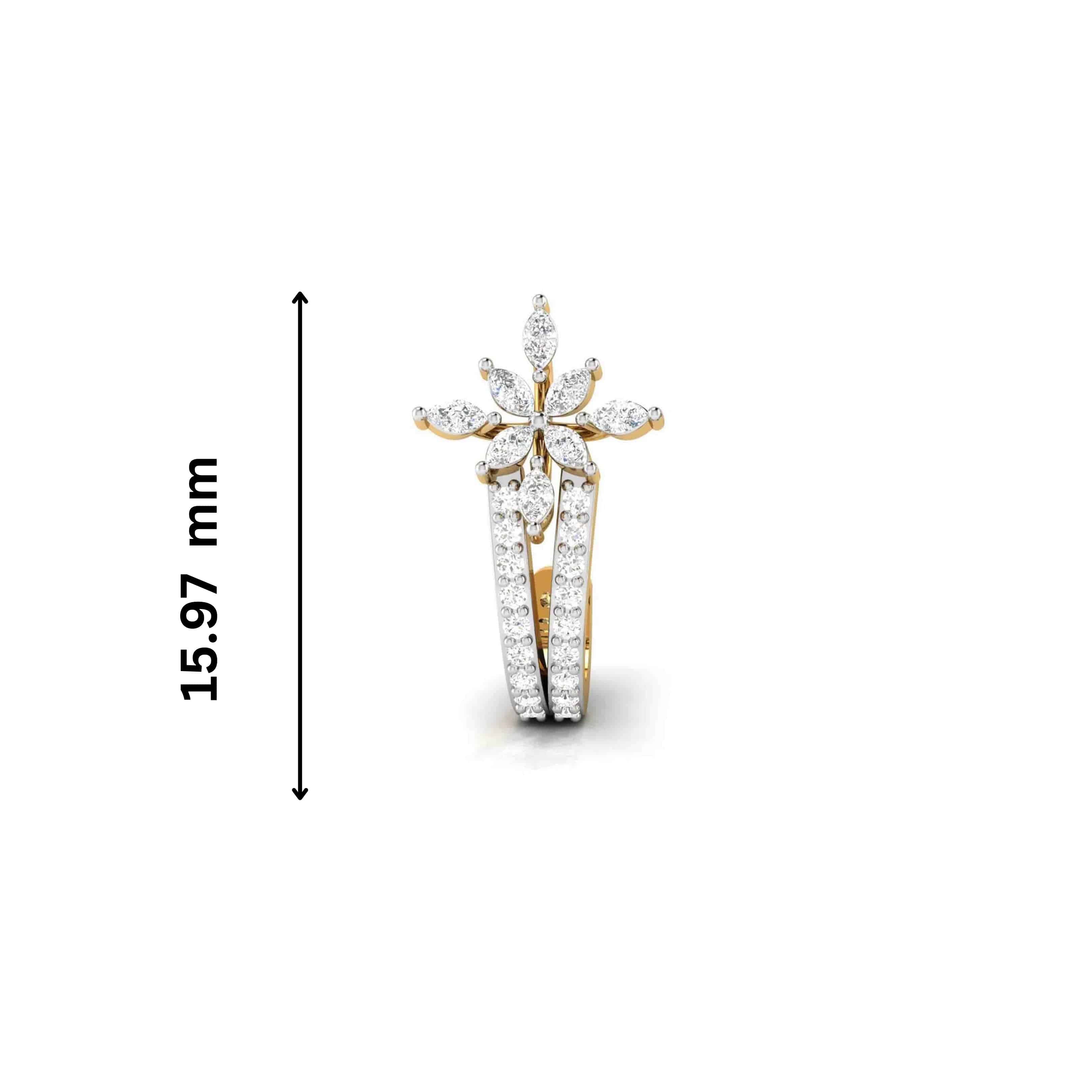 Daily wear earrings design Reticulate Lab Grown Diamond Earrings Fiona Diamonds