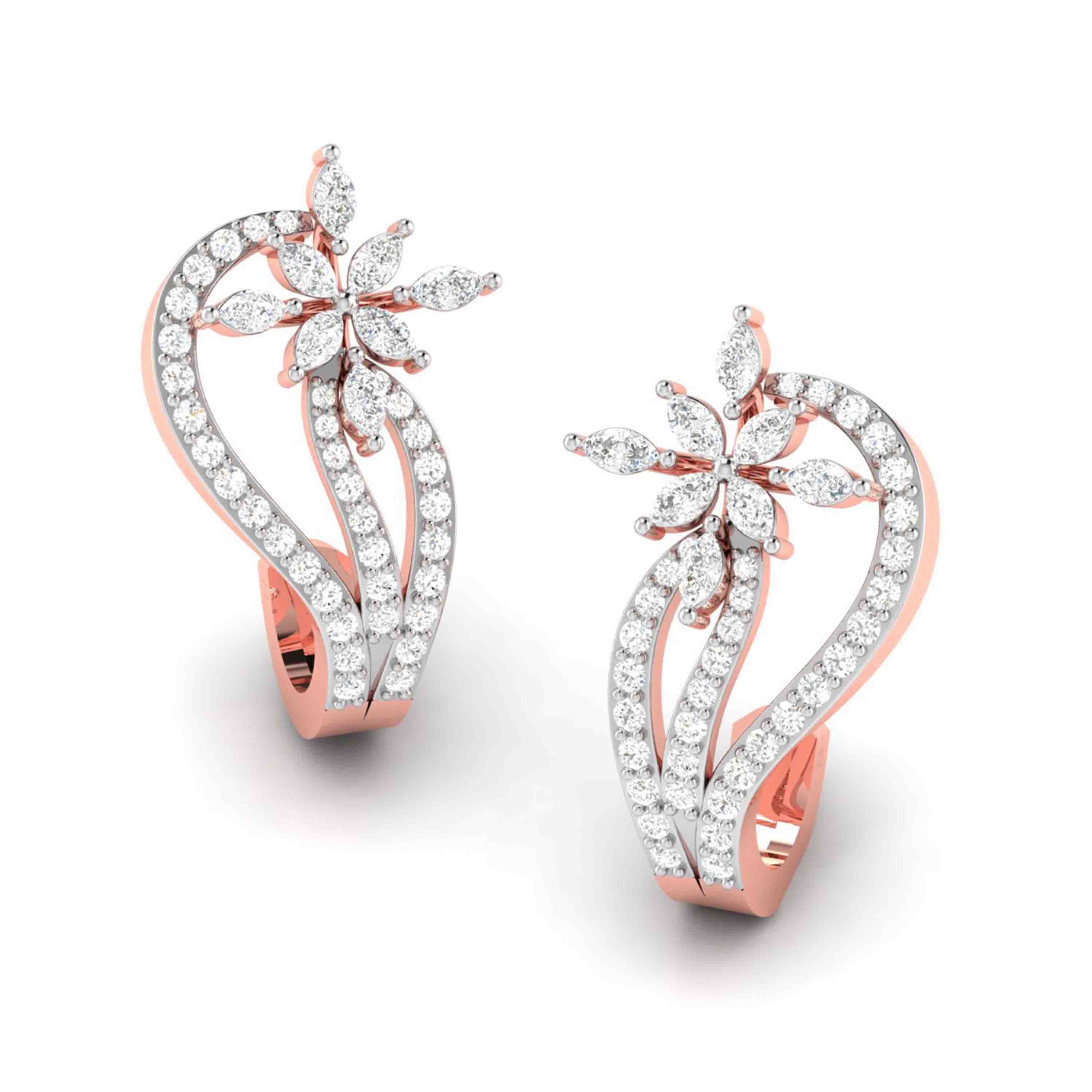 Daily wear earrings design Dwarf Lab Grown Diamond Earrings Fiona Diamonds