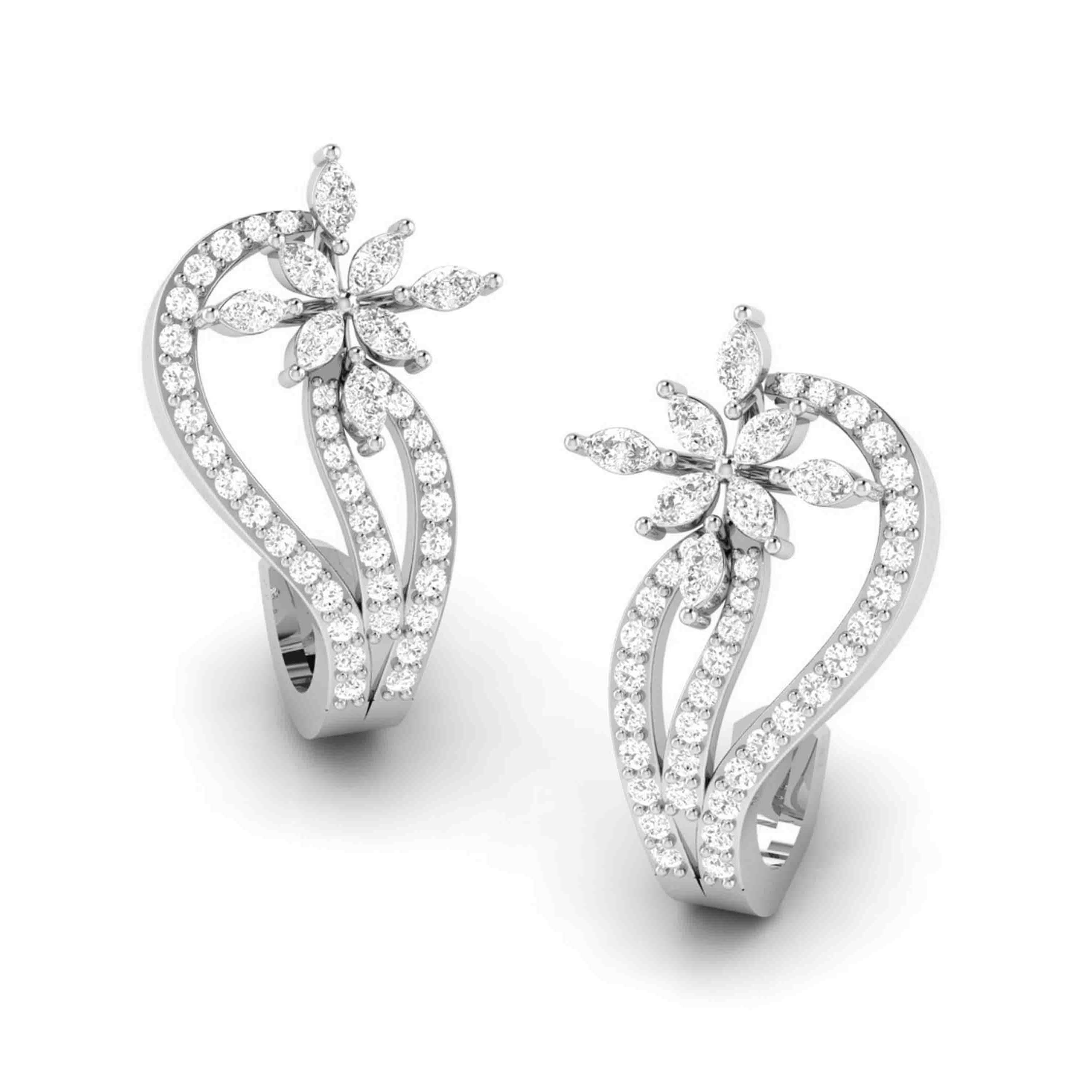 Daily wear earrings design Dwarf Lab Grown Diamond Earrings Fiona Diamonds