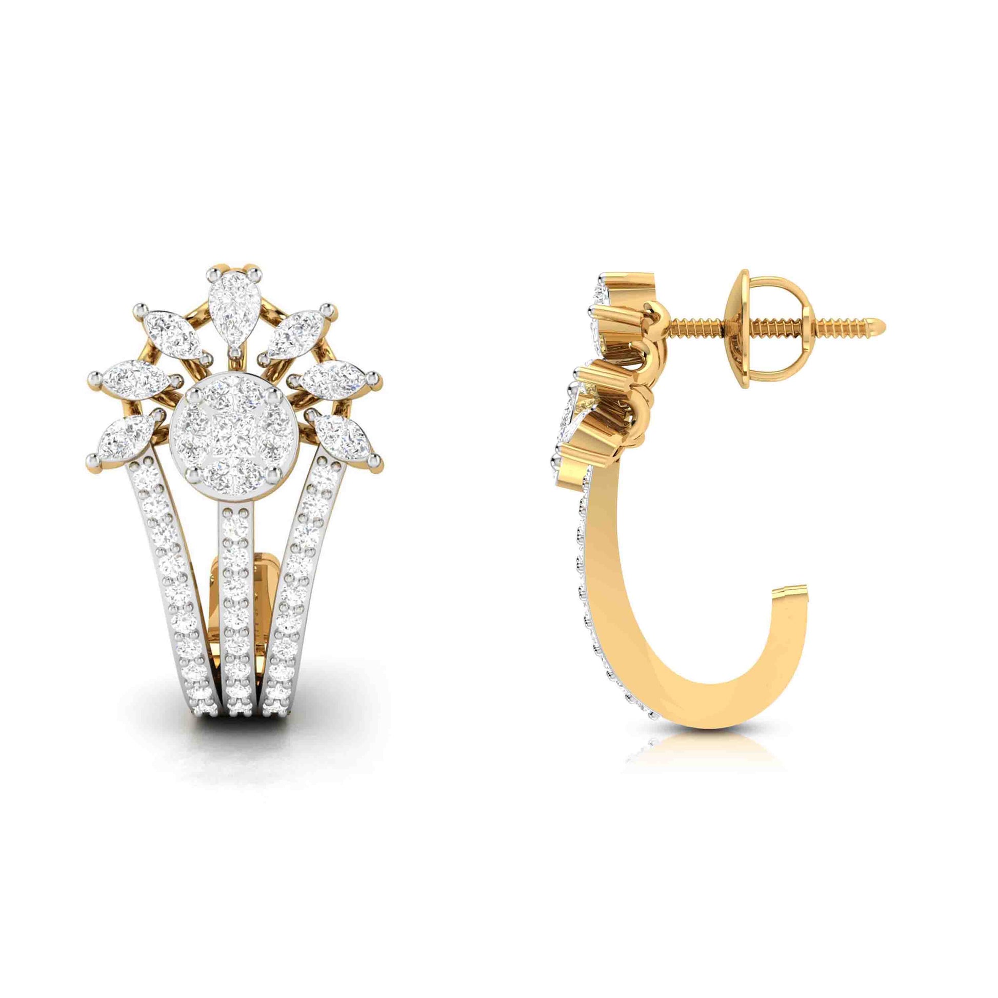 Latest earrings design Kennel Lab Grown Diamond Earrings Fiona Diamonds