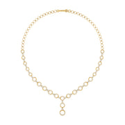 Diamond Necklace 18 Karat Yellow Gold Circle Diamond Necklace Fiona Diamonds