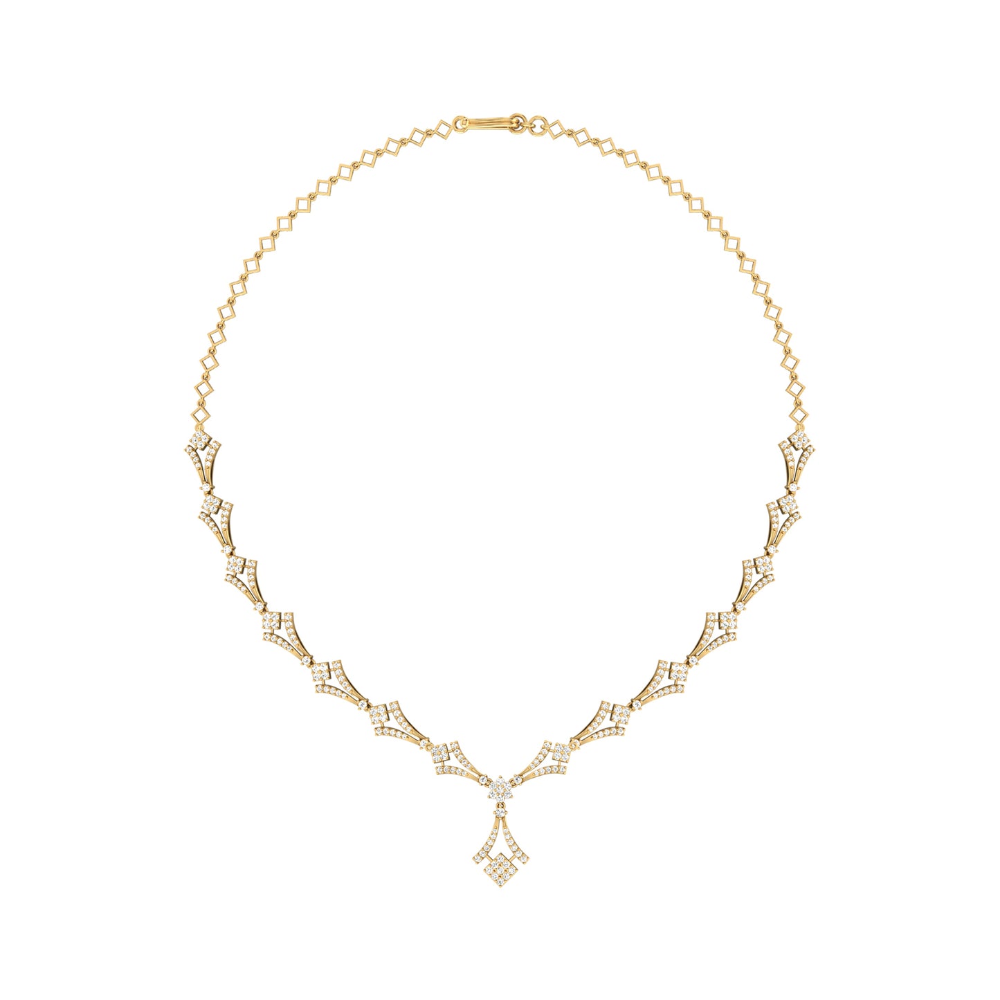Load image into Gallery viewer, Triangle Fancy Necklace Fiona Diamonds
