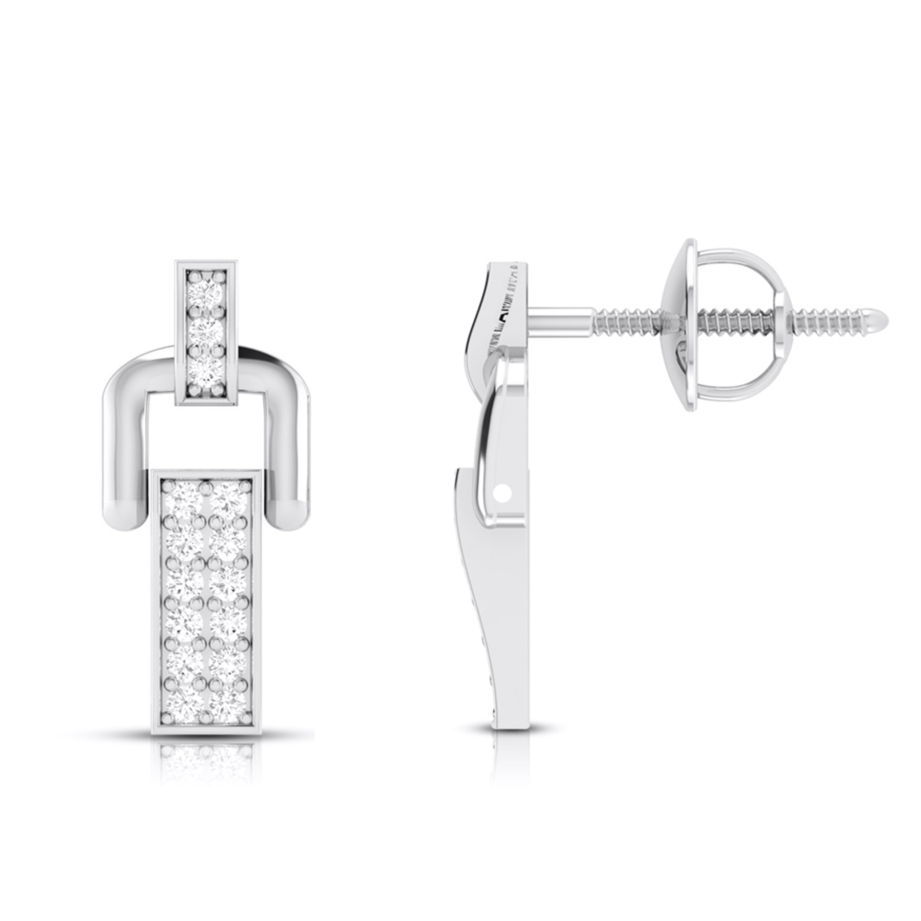 Daily wear earrings design Visa Lab Grown Diamond Earrings Fiona Diamonds
