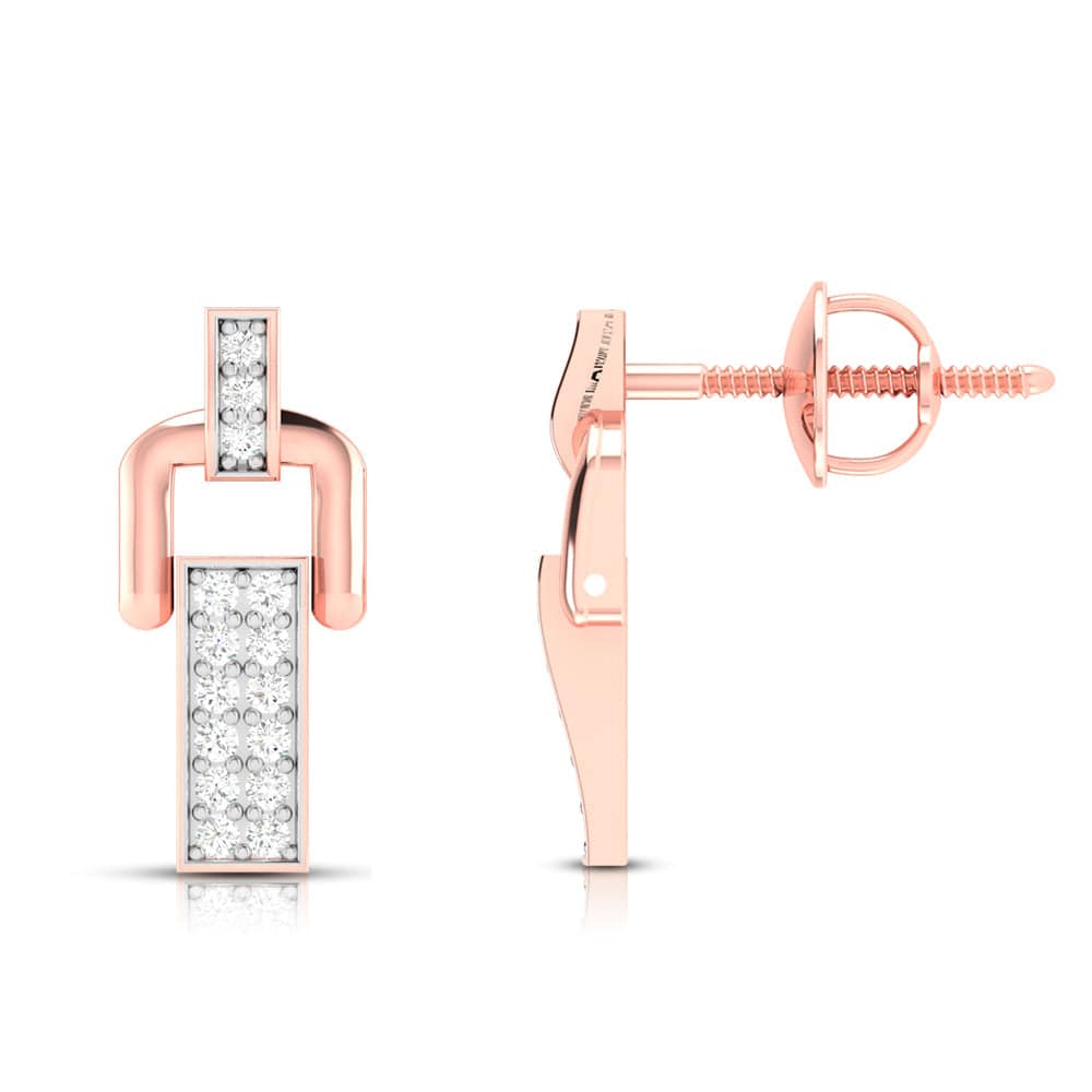 Daily wear earrings design Visa Lab Grown Diamond Earrings Fiona Diamonds