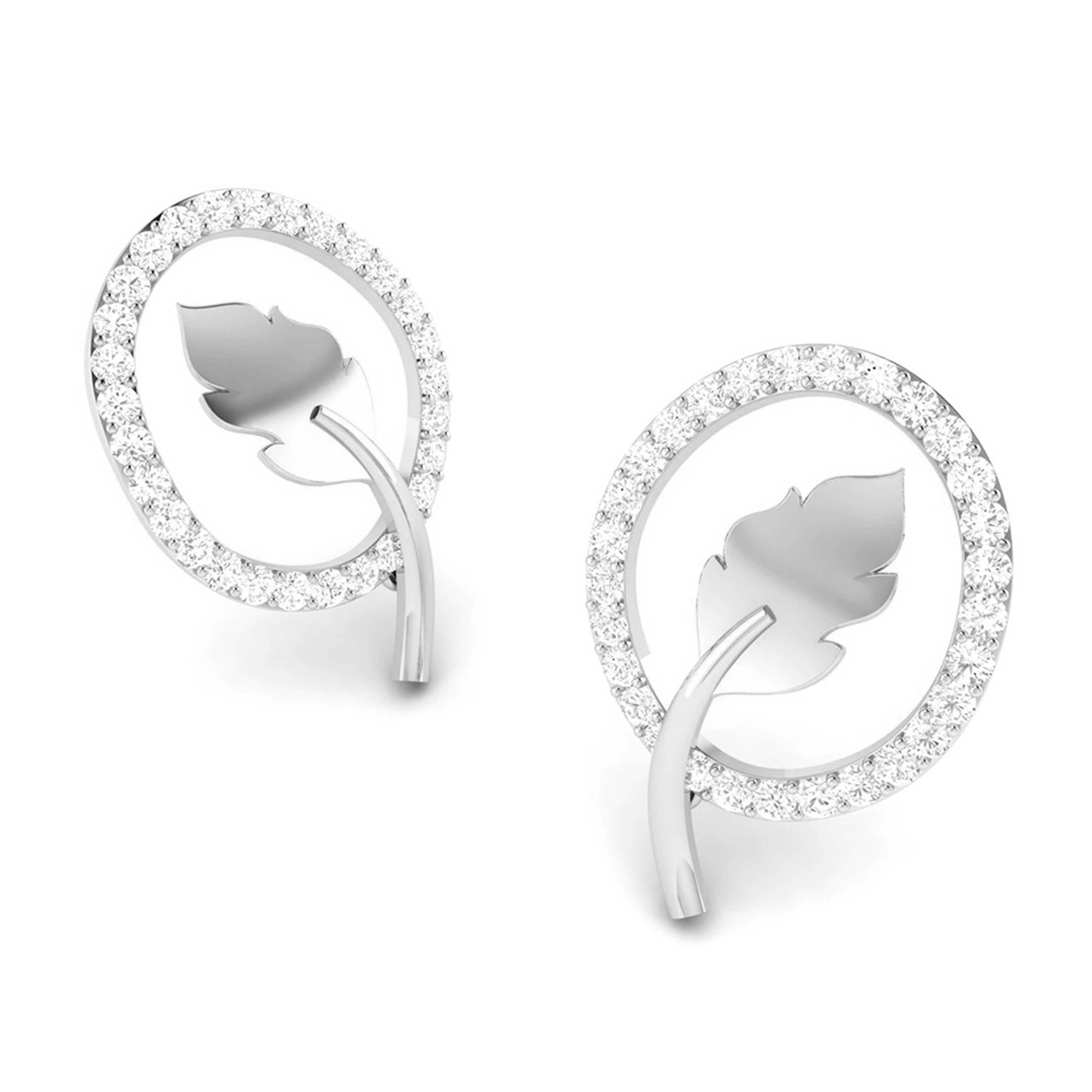 Daily wear earrings design Futurist Lab Grown Diamond Earrings Fiona Diamonds