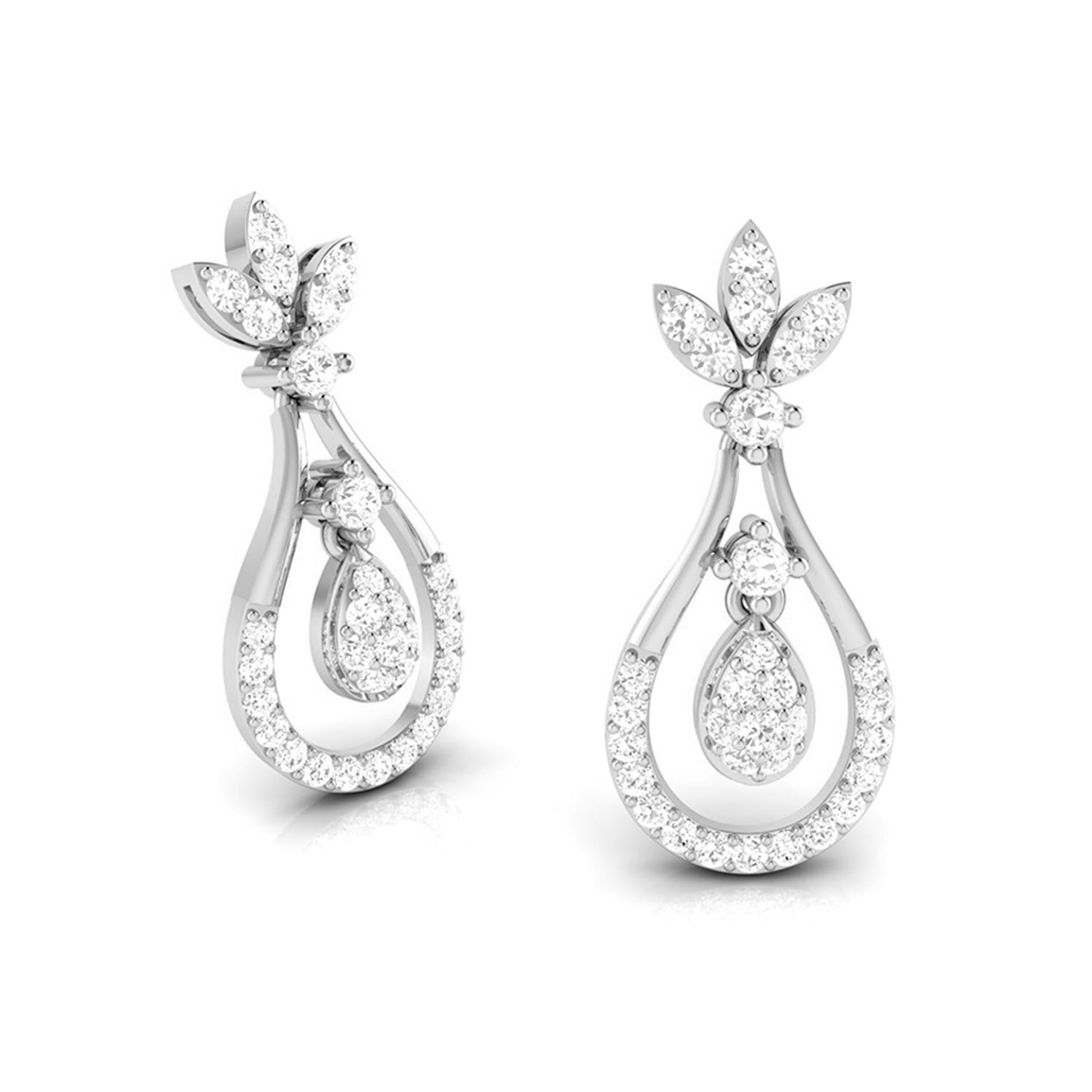 Latest earrings design Staid Lab Grown Diamond Earrings Fiona Diamonds