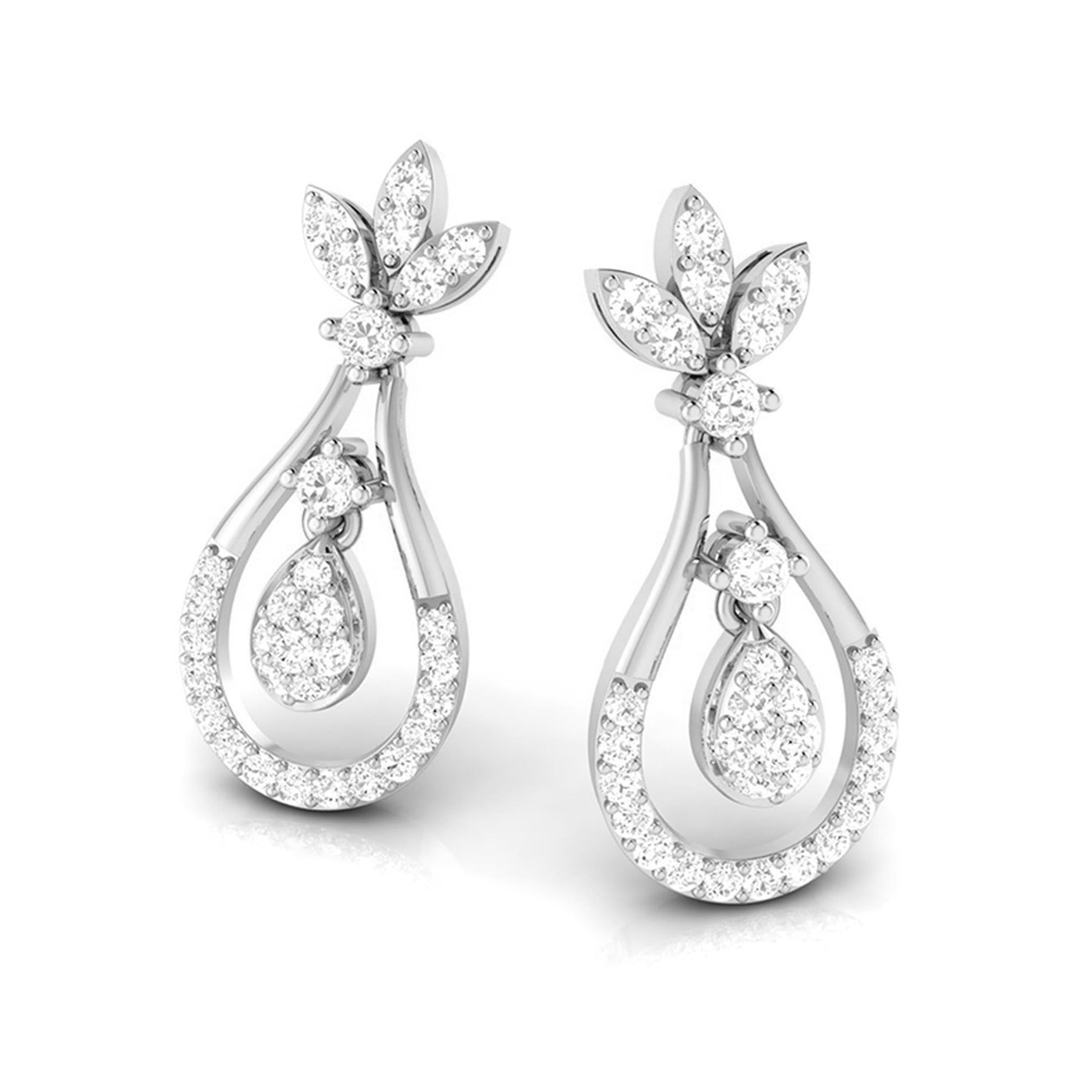 Latest earrings design Staid Lab Grown Diamond Earrings Fiona Diamonds