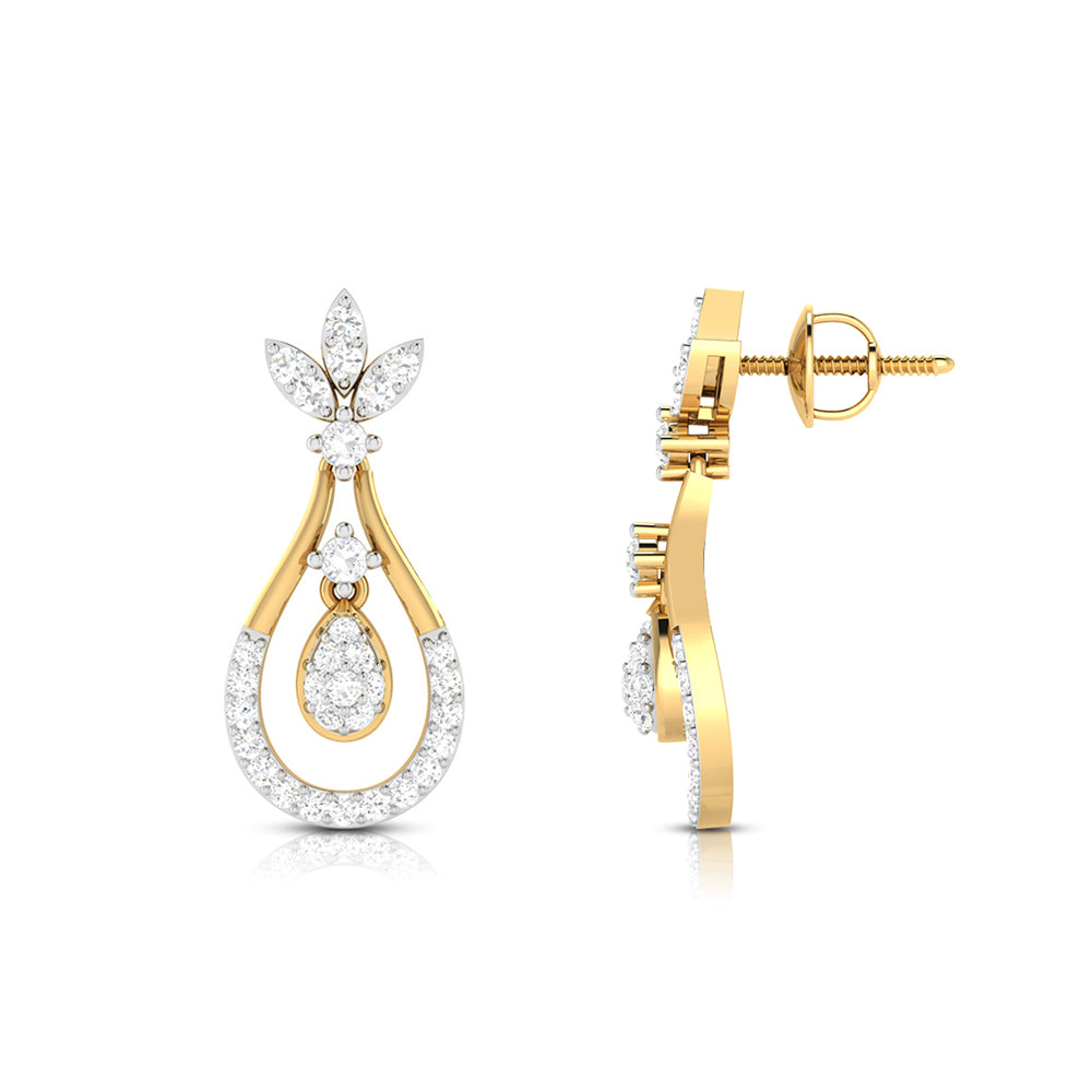 Latest earrings design Staid Lab Grown Diamond Earrings Fiona Diamonds