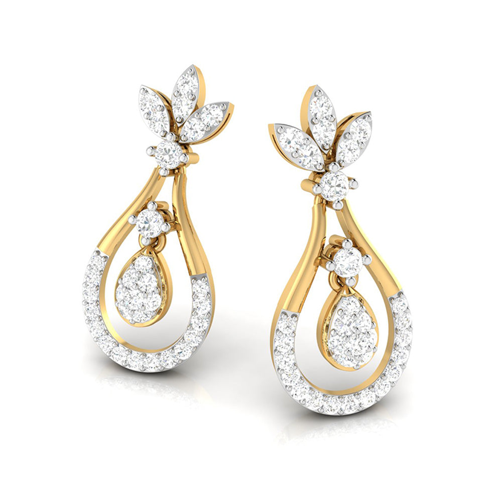 Latest earrings design Staid Lab Grown Diamond Earrings Fiona Diamonds