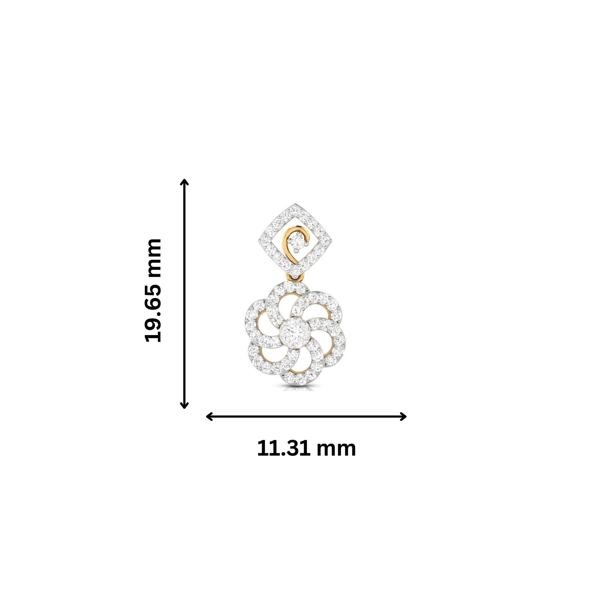 Party wear earrings design Glissade Lab Grown Diamond Earrings Fiona Diamonds