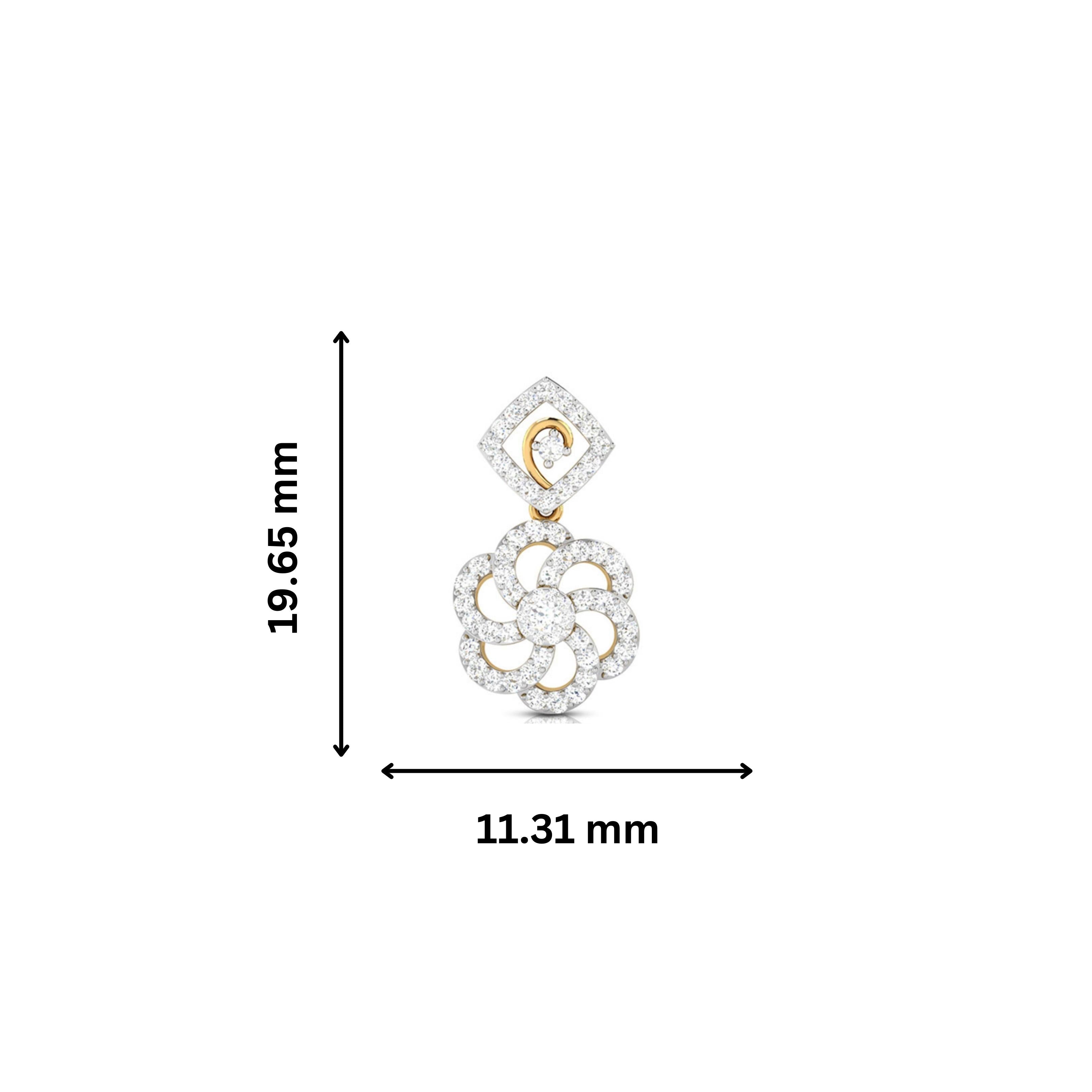 Party wear earrings design Glissade Lab Grown Diamond Earrings Fiona Diamonds