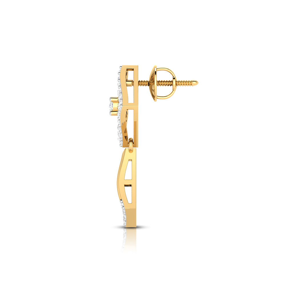 Daily wear earrings design Oigami Lab Grown Diamond Earrings Fiona Diamonds