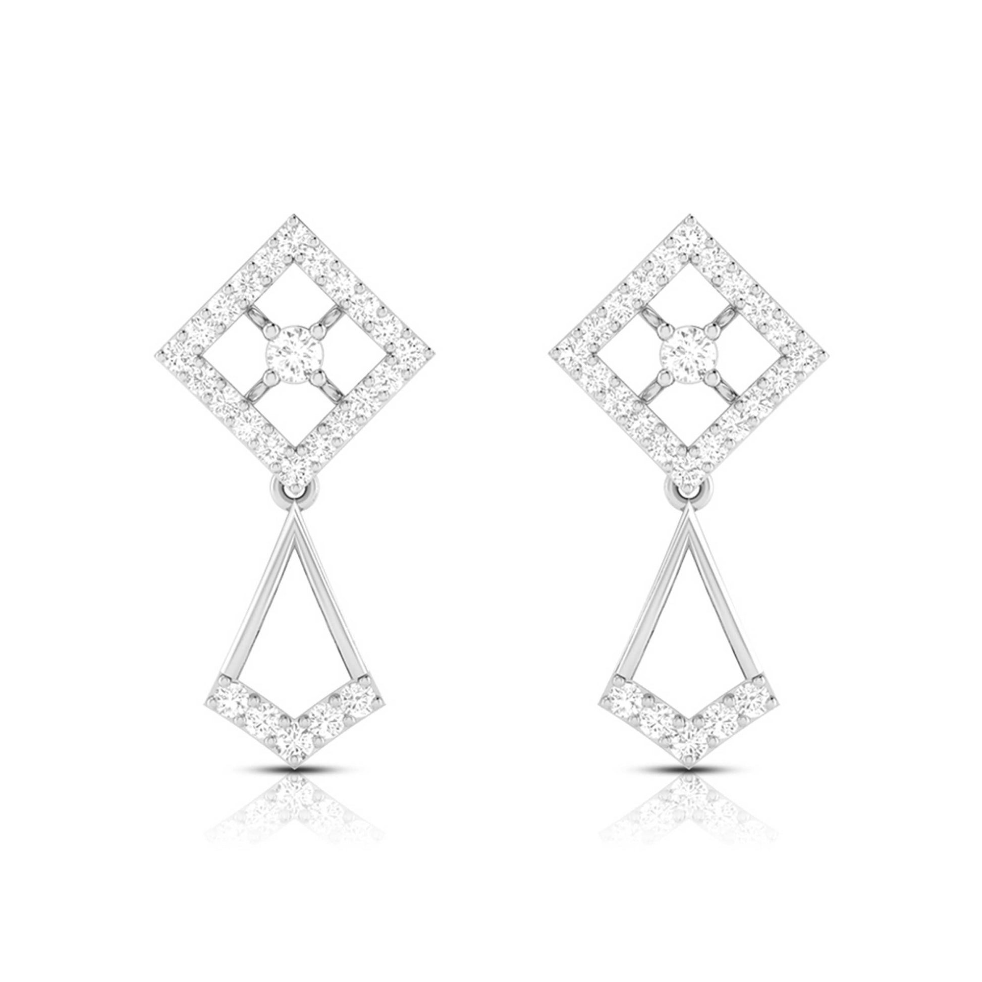 Daily wear earrings design Oigami Lab Grown Diamond Earrings Fiona Diamonds