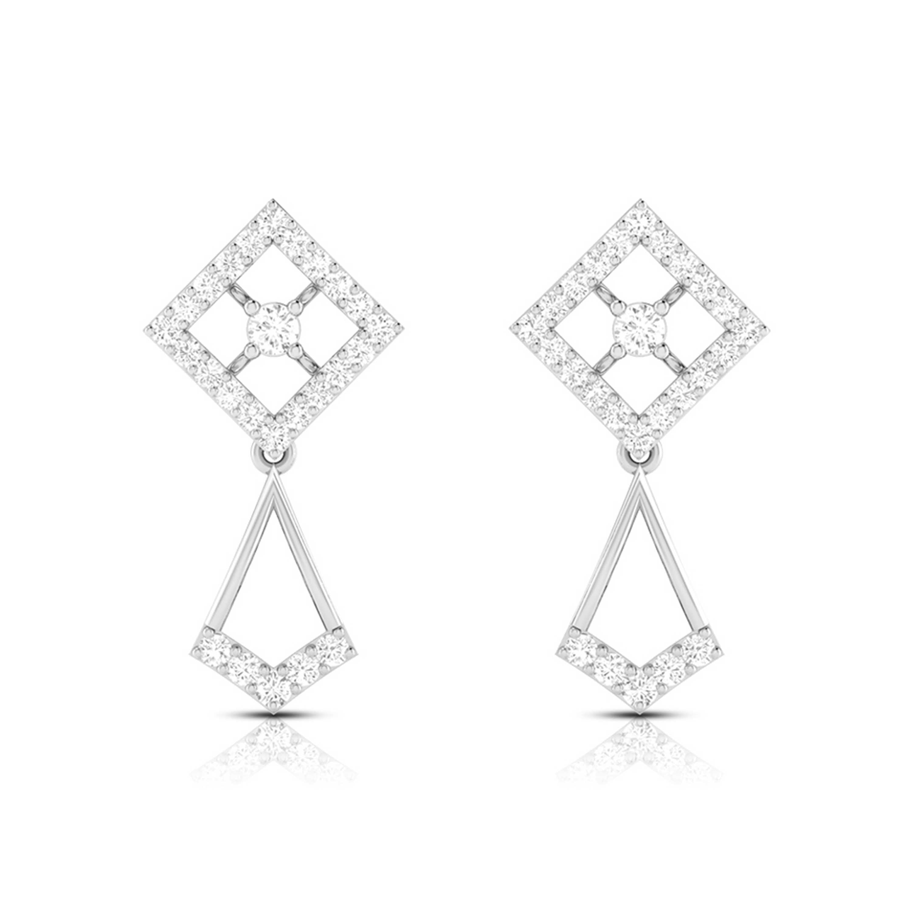 Daily wear earrings design Oigami Lab Grown Diamond Earrings Fiona Diamonds