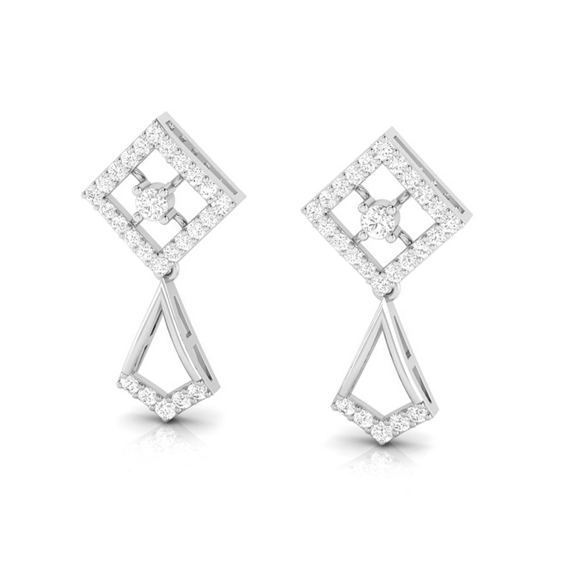 Daily wear earrings design Oigami Lab Grown Diamond Earrings Fiona Diamonds