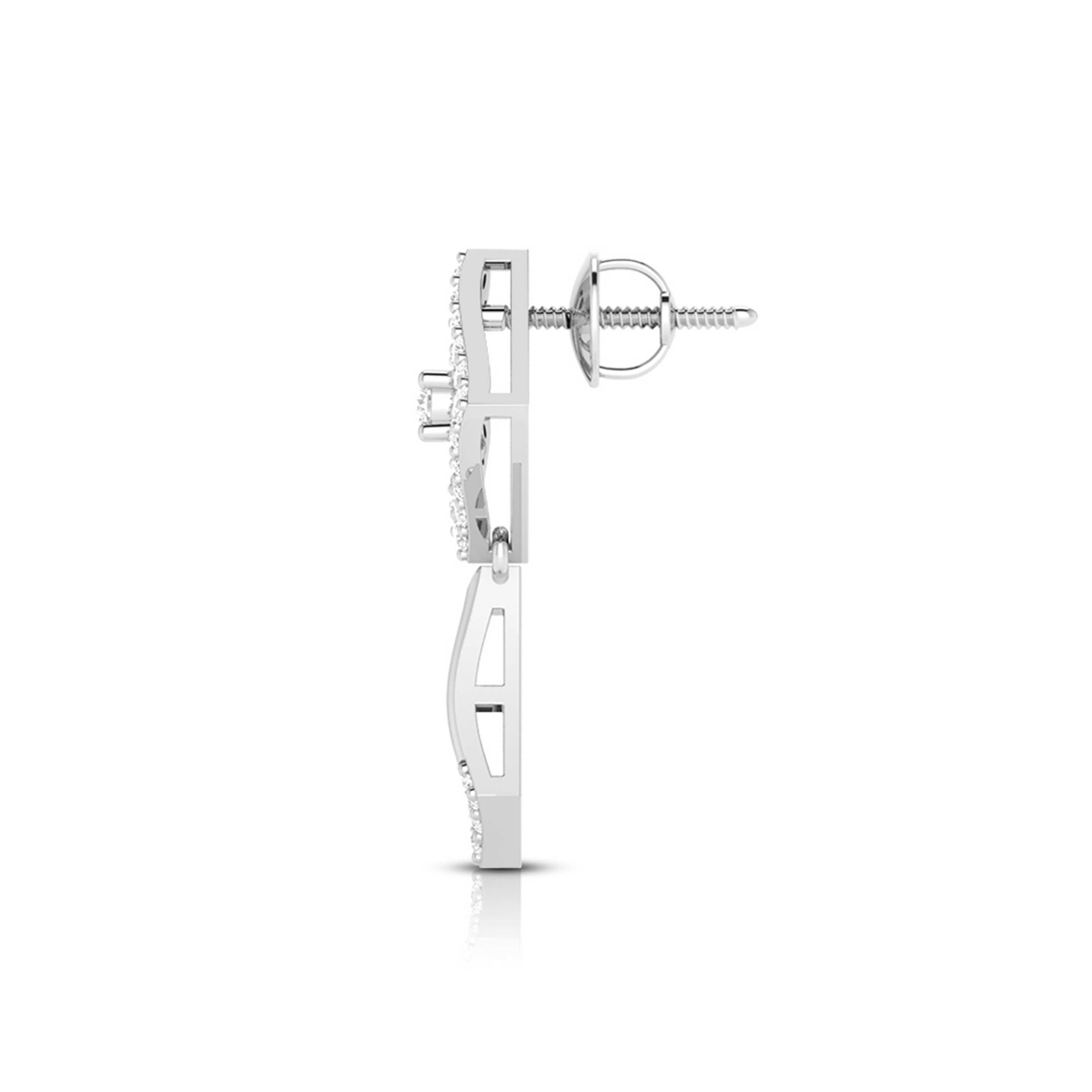 Daily wear earrings design Oigami Lab Grown Diamond Earrings Fiona Diamonds