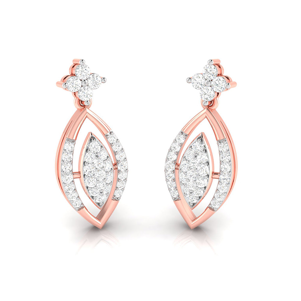 Fancy earrings design Tangram Lab Grown Diamond Earrings Fiona Diamonds