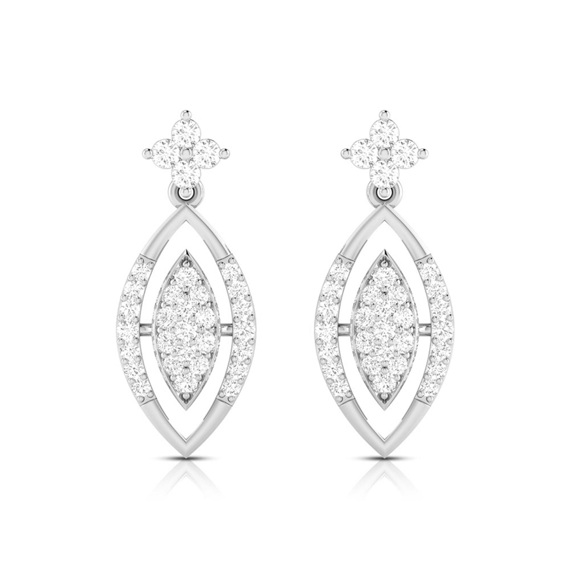 Fancy earrings design Tangram Lab Grown Diamond Earrings Fiona Diamonds