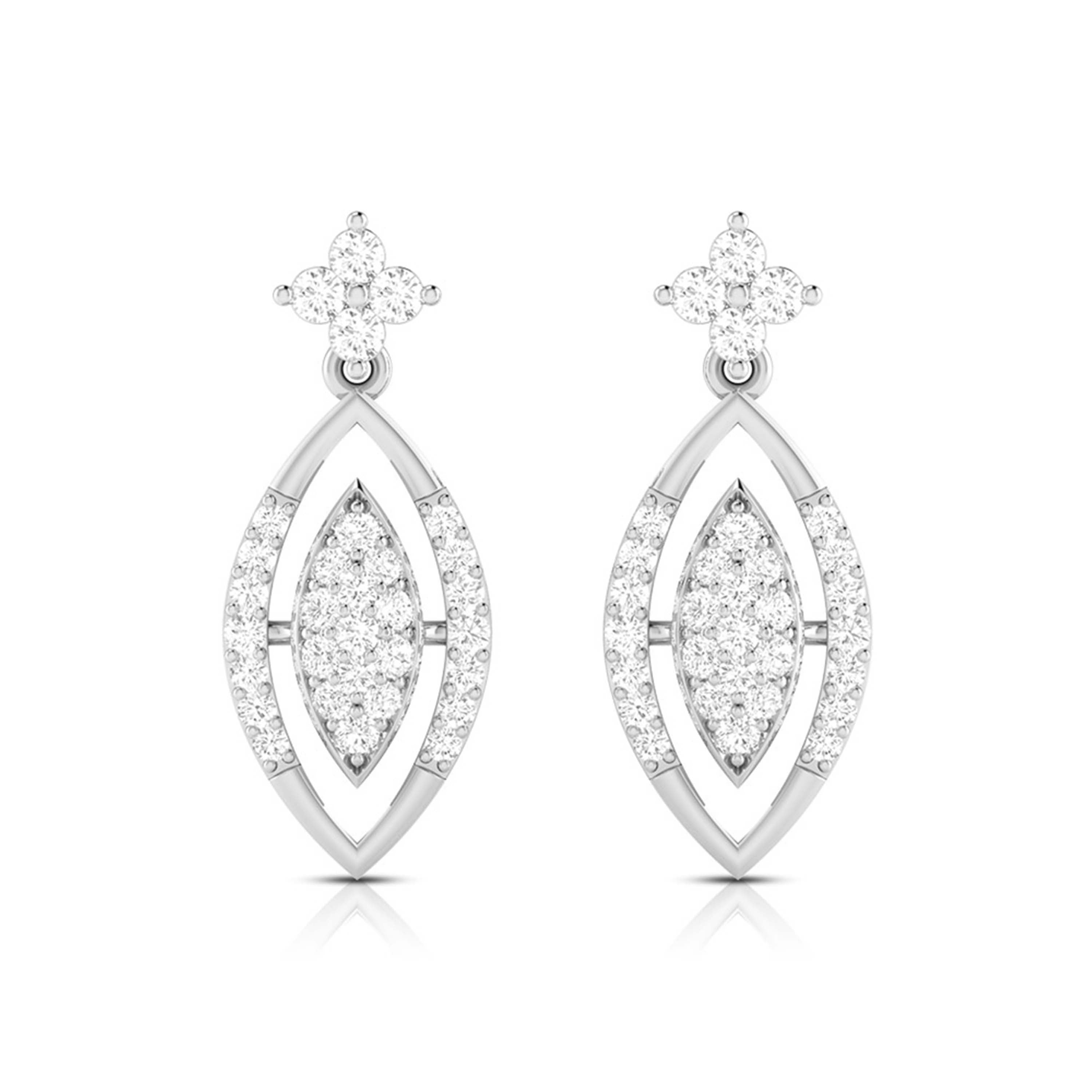 Fancy earrings design Tangram Lab Grown Diamond Earrings Fiona Diamonds