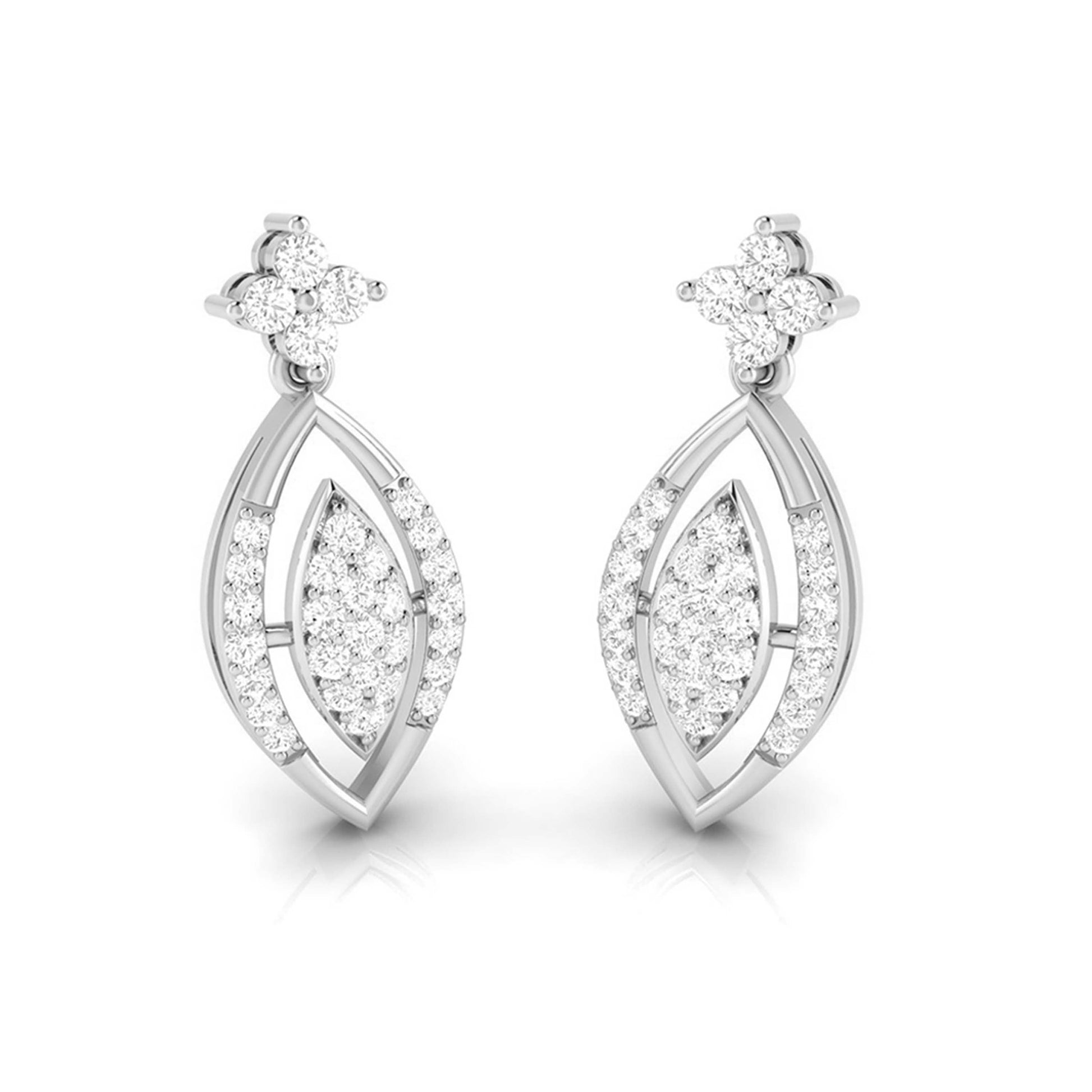 Fancy earrings design Tangram Lab Grown Diamond Earrings Fiona Diamonds