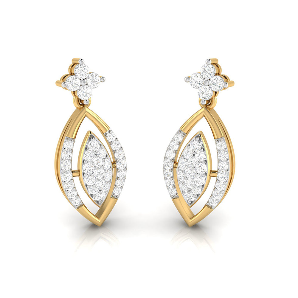 Fancy earrings design Tangram Lab Grown Diamond Earrings Fiona Diamonds