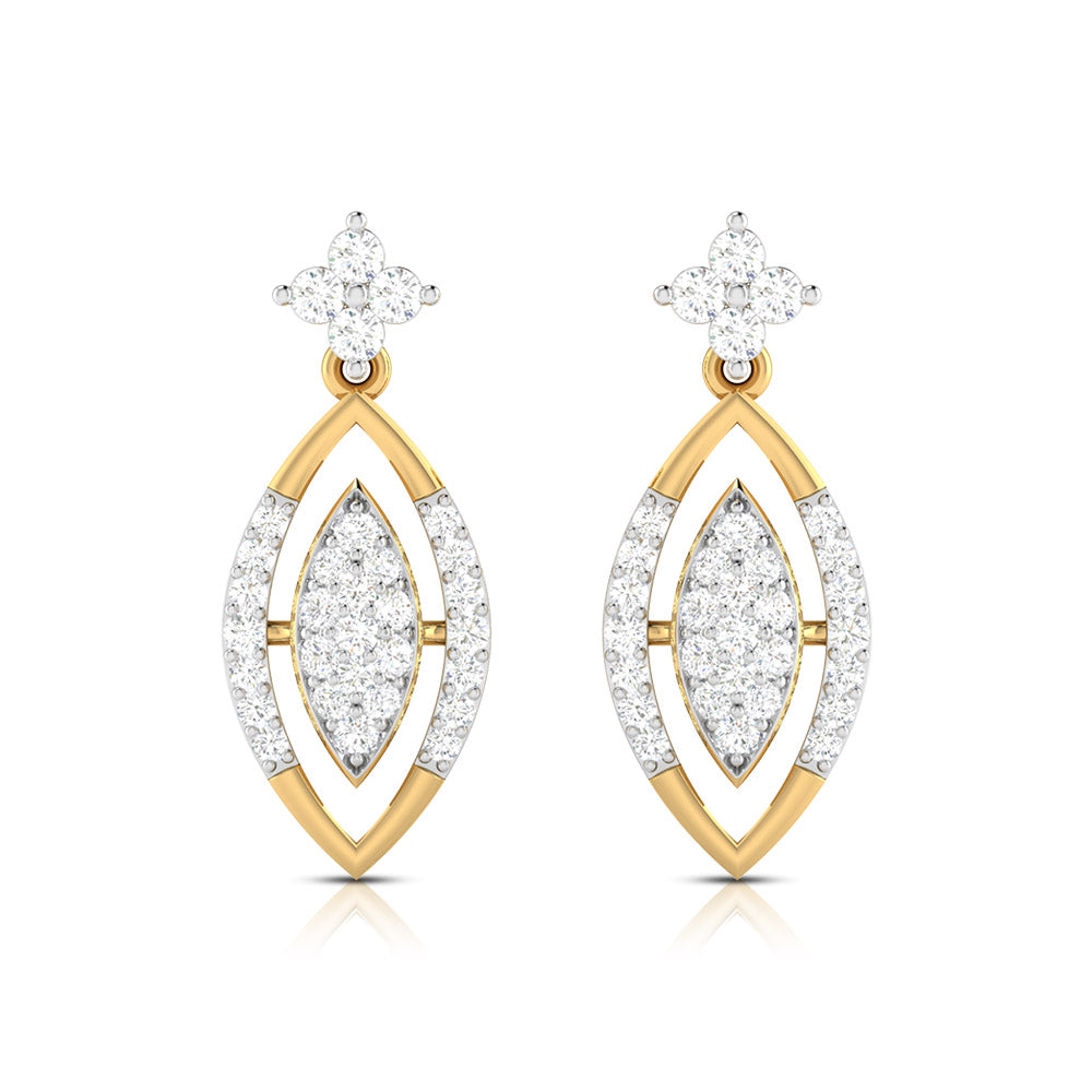 Fancy earrings design Tangram Lab Grown Diamond Earrings Fiona Diamonds