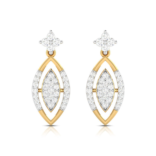 Fancy earrings design Tangram Lab Grown Diamond Earrings Fiona Diamonds