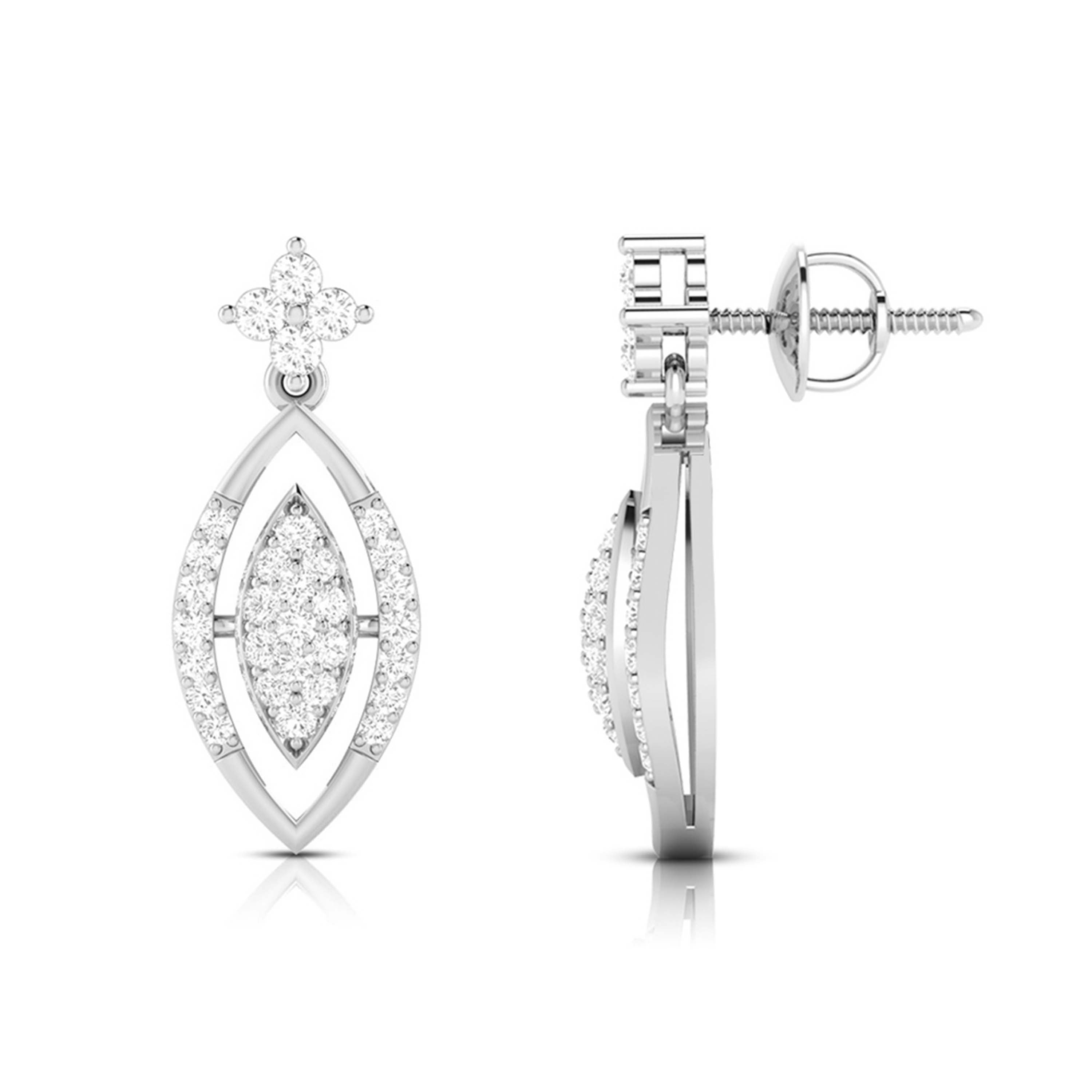 Fancy earrings design Tangram Lab Grown Diamond Earrings Fiona Diamonds