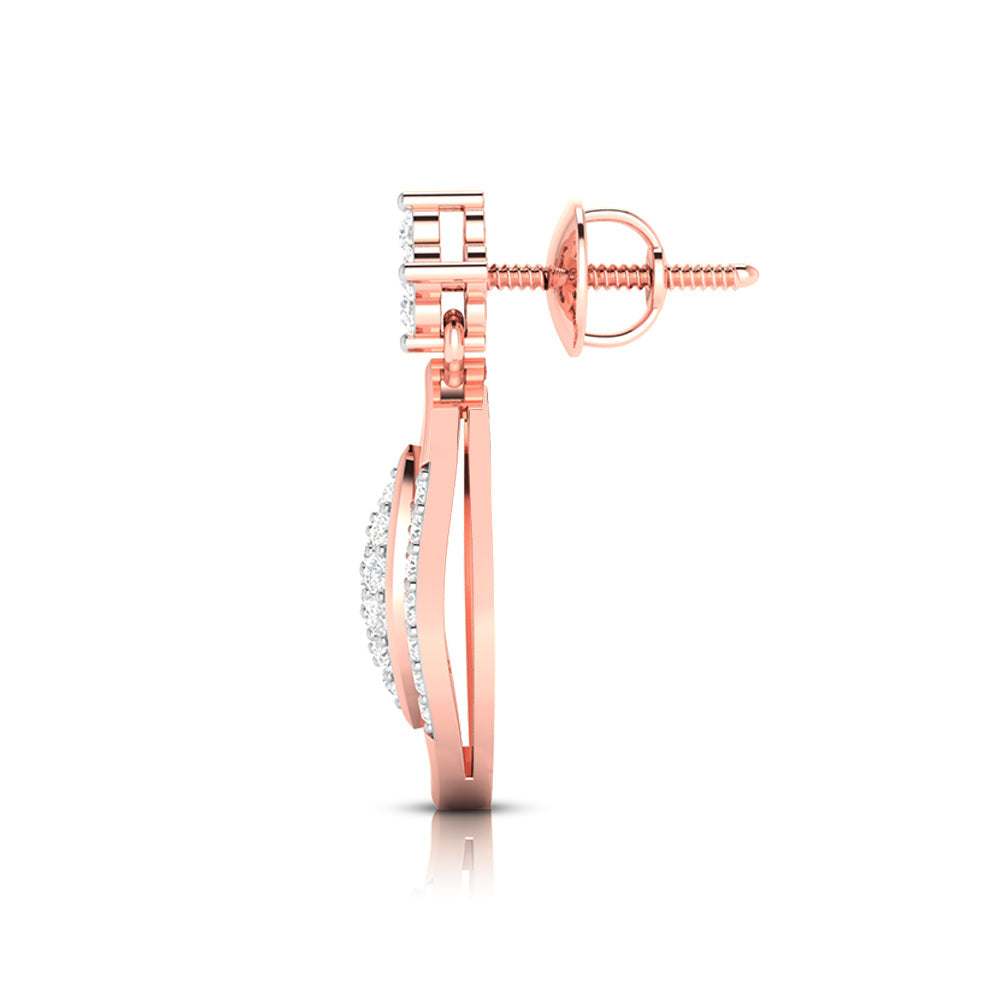 Fancy earrings design Tangram Lab Grown Diamond Earrings Fiona Diamonds