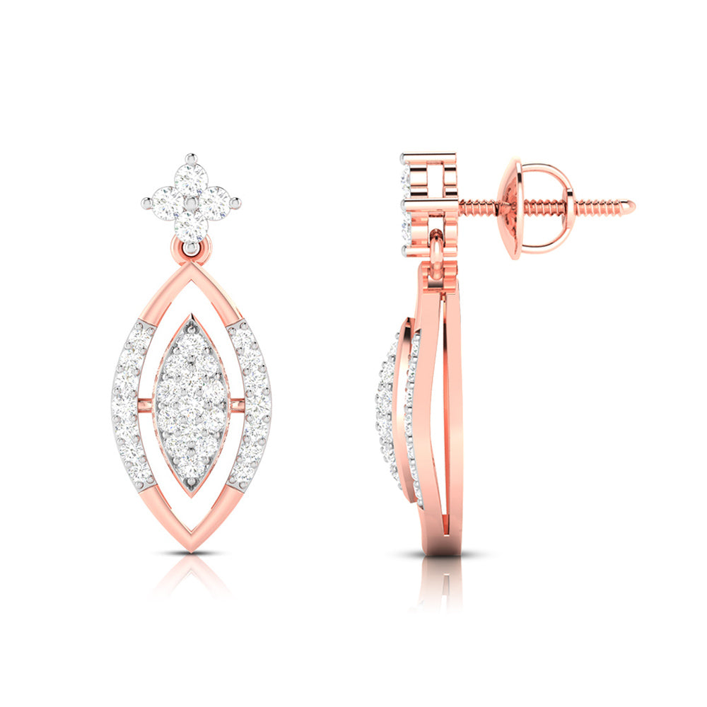 Fancy earrings design Tangram Lab Grown Diamond Earrings Fiona Diamonds