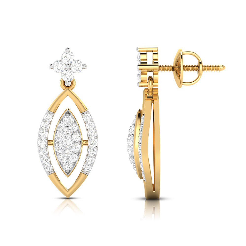 Fancy earrings design Tangram Lab Grown Diamond Earrings Fiona Diamonds