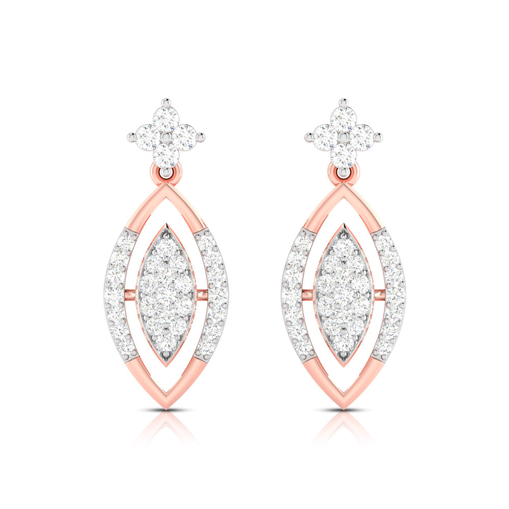 Fancy earrings design Tangram Lab Grown Diamond Earrings Fiona Diamonds