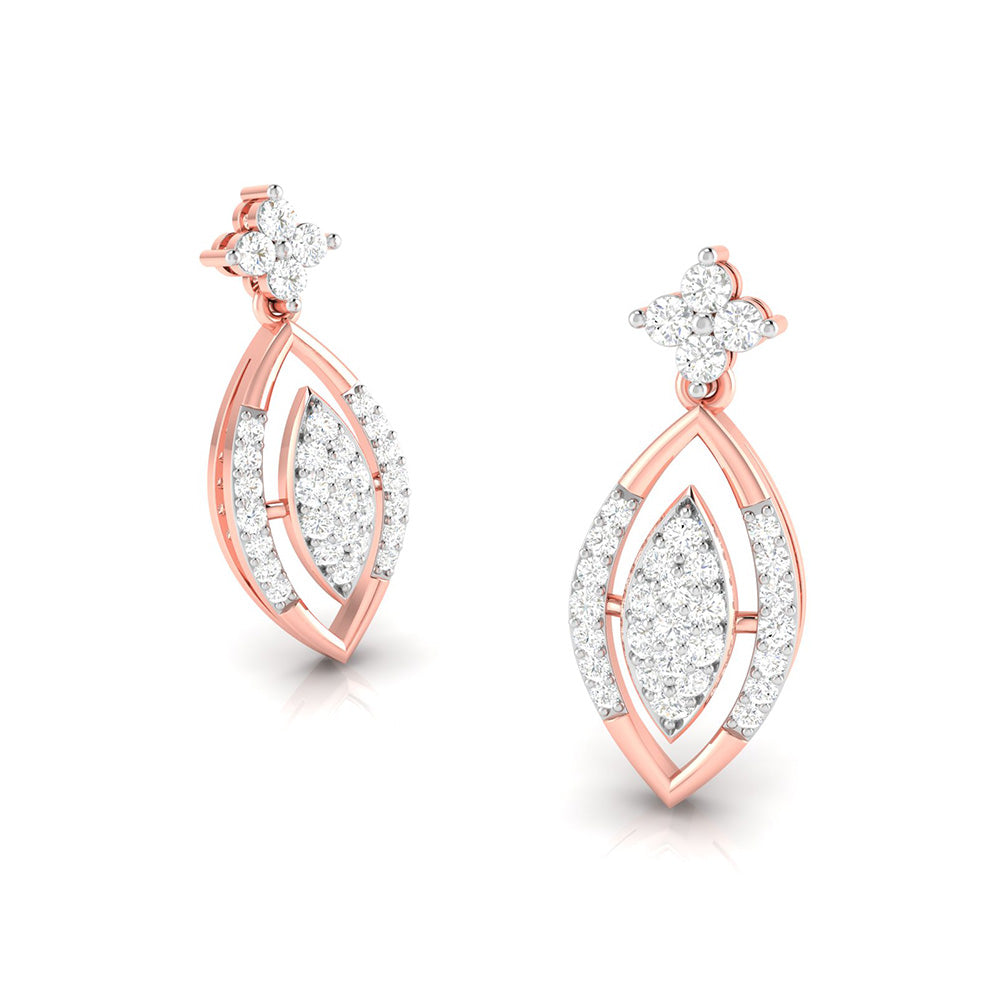 Fancy earrings design Tangram Lab Grown Diamond Earrings Fiona Diamonds