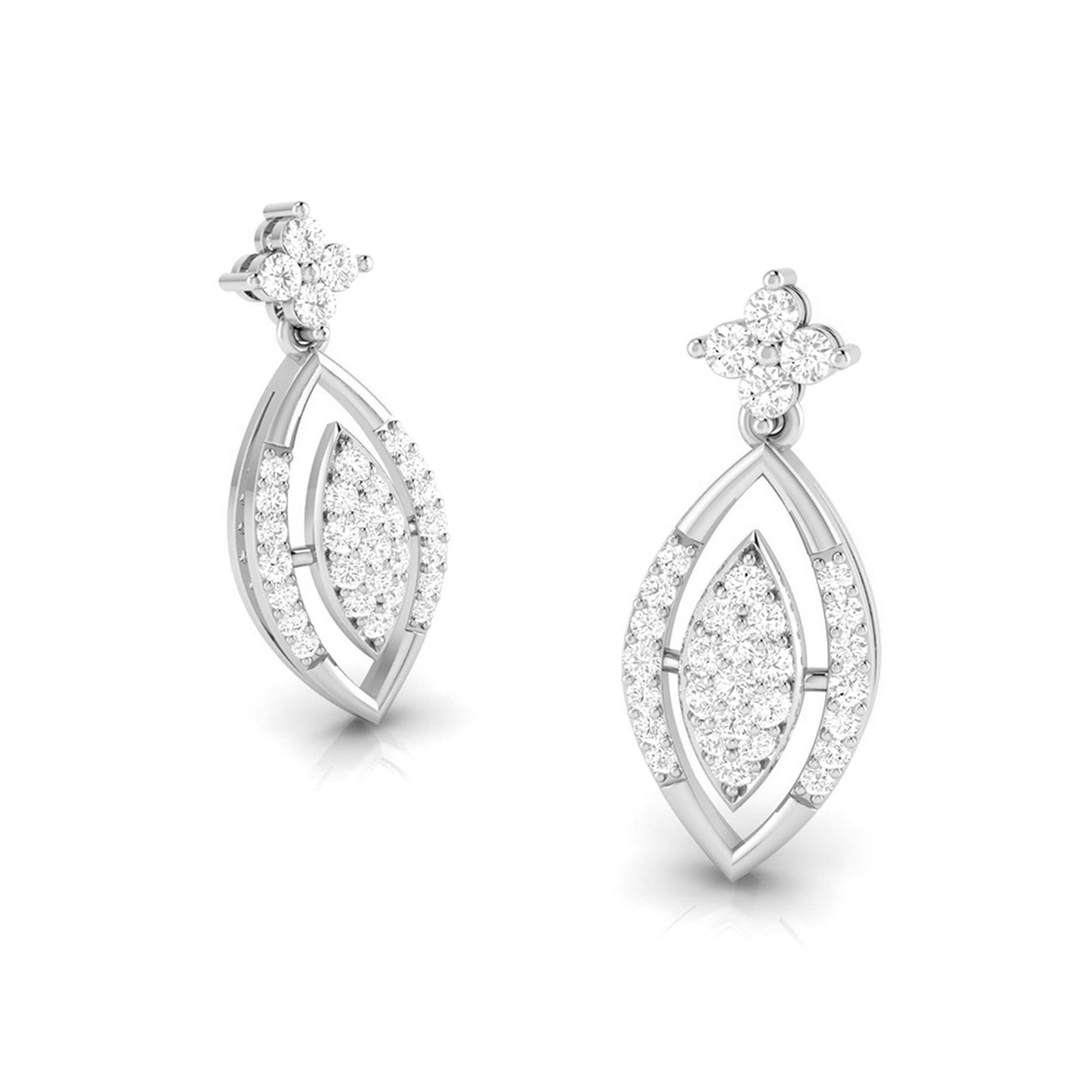 Fancy earrings design Tangram Lab Grown Diamond Earrings Fiona Diamonds