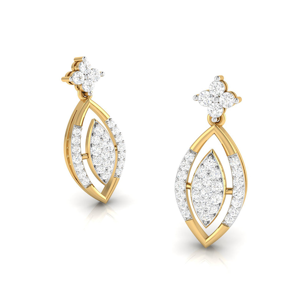 Fancy earrings design Tangram Lab Grown Diamond Earrings Fiona Diamonds