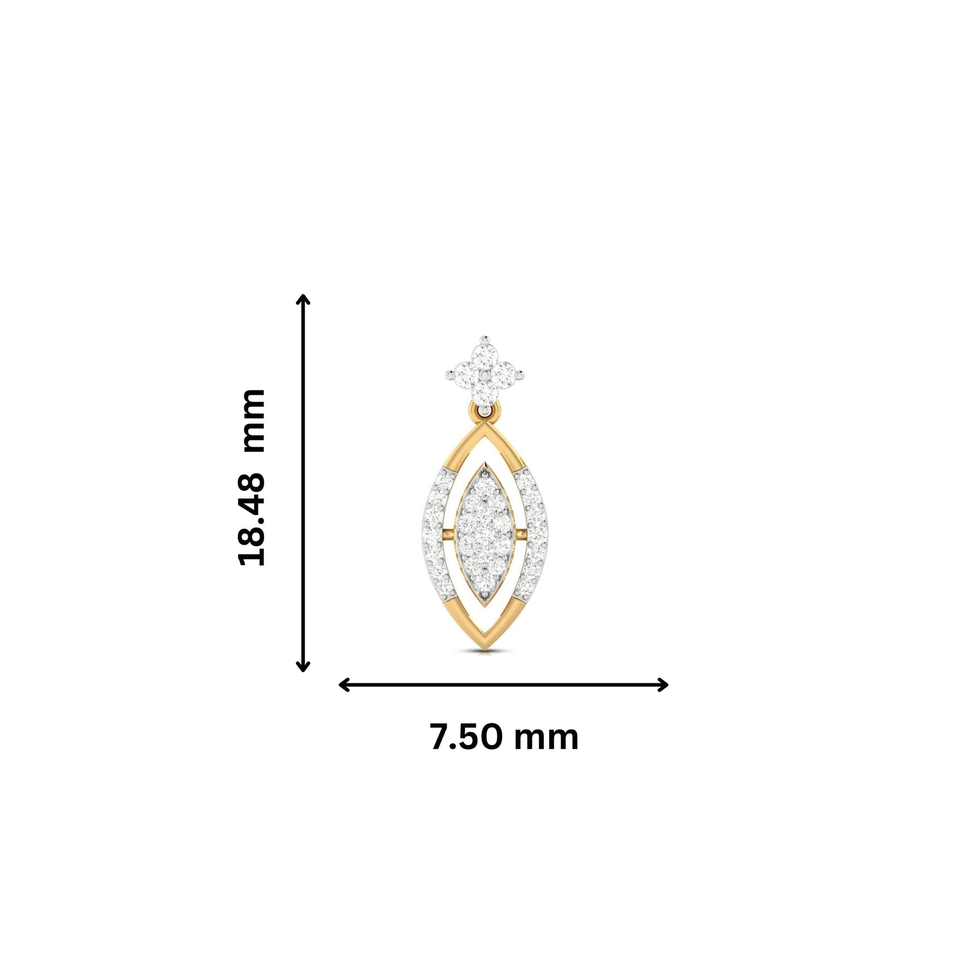 Fancy earrings design Tangram Lab Grown Diamond Earrings Fiona Diamonds