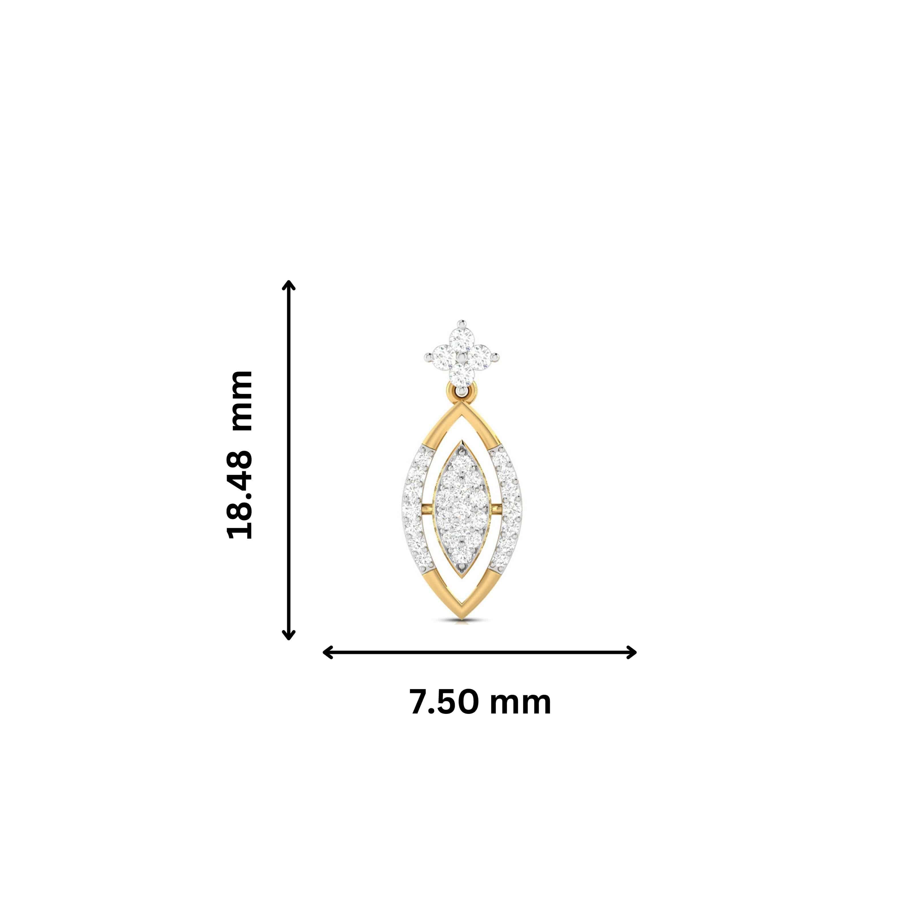 Fancy earrings design Tangram Lab Grown Diamond Earrings Fiona Diamonds