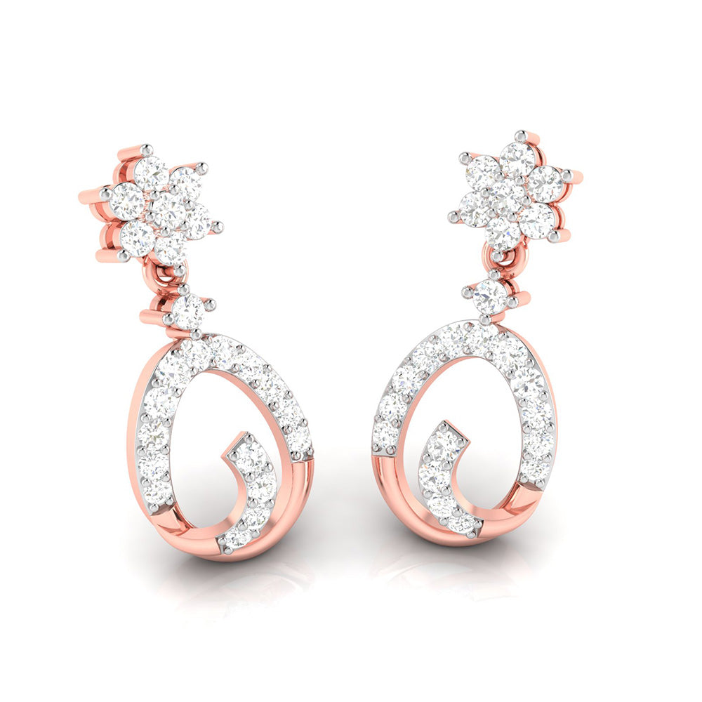 Fancy earrings design Topliner Lab Grown Diamond Earrings Fiona Diamonds