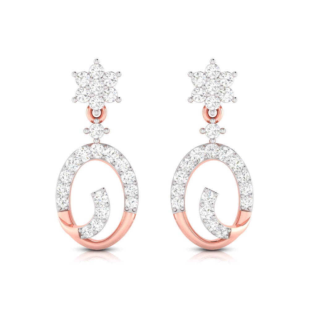 Fancy earrings design Topliner Lab Grown Diamond Earrings Fiona Diamonds