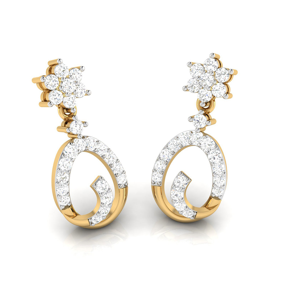 Fancy earrings design Topliner Lab Grown Diamond Earrings Fiona Diamonds