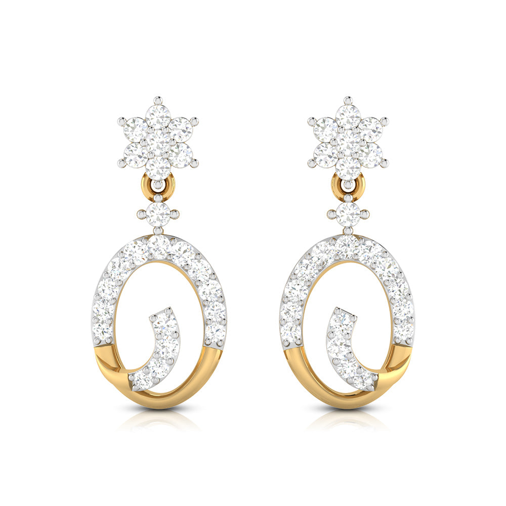 Fancy earrings design Topliner Lab Grown Diamond Earrings Fiona Diamonds