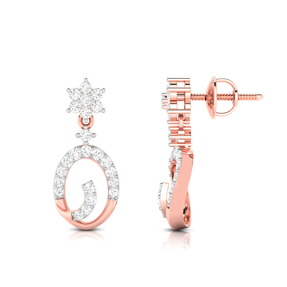 Fancy earrings design Topliner Lab Grown Diamond Earrings Fiona Diamonds