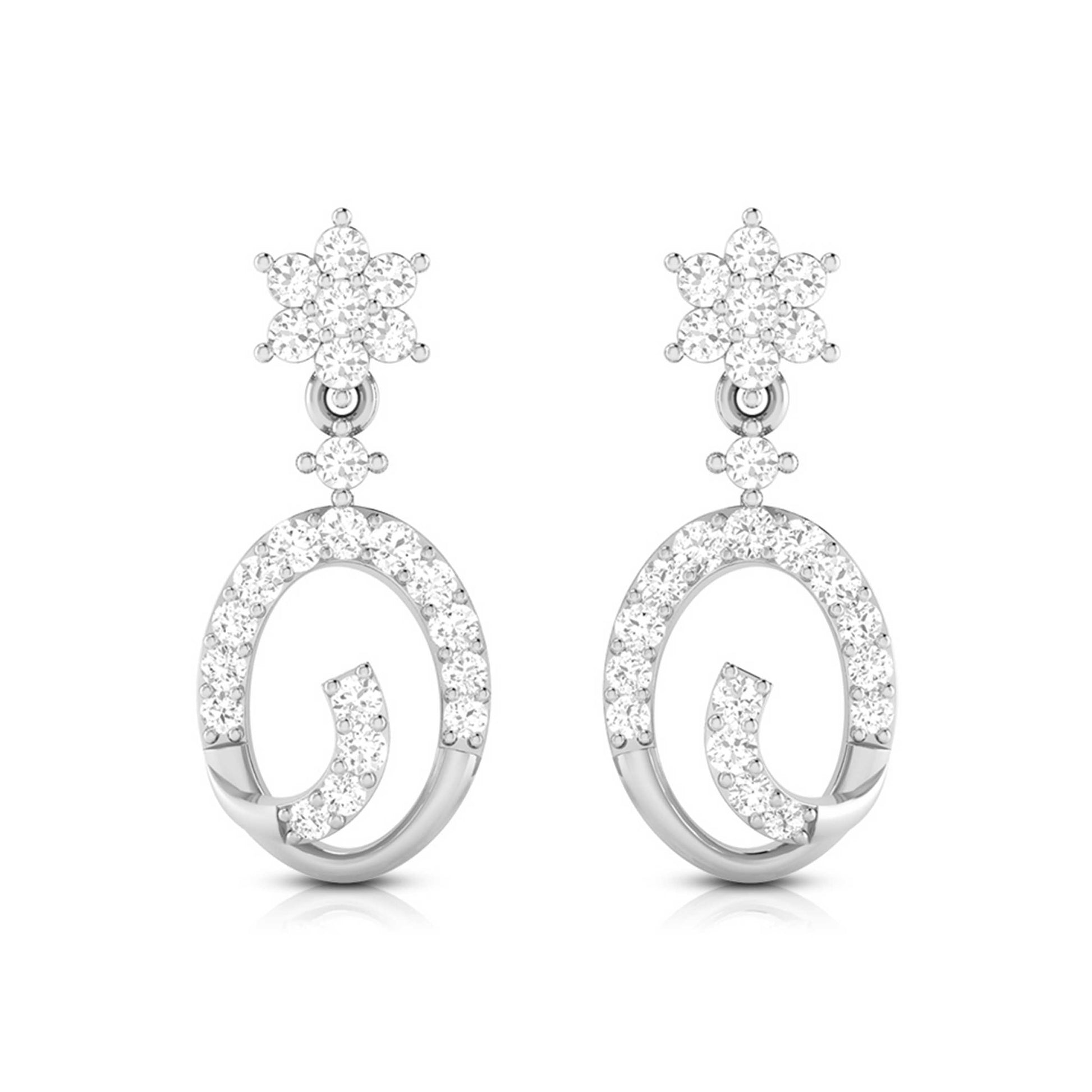 Fancy earrings design Topliner Lab Grown Diamond Earrings Fiona Diamonds