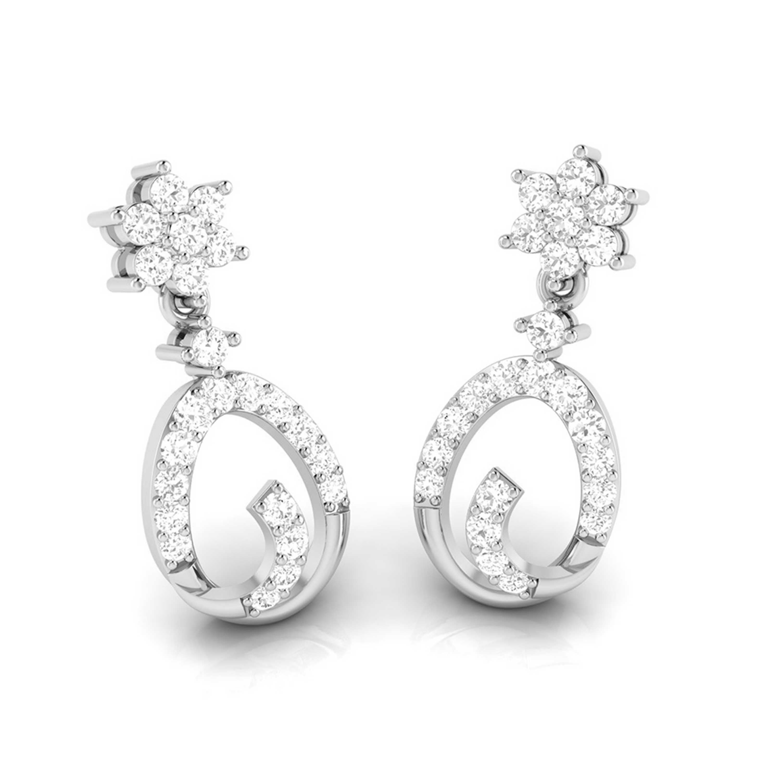Fancy earrings design Topliner Lab Grown Diamond Earrings Fiona Diamonds