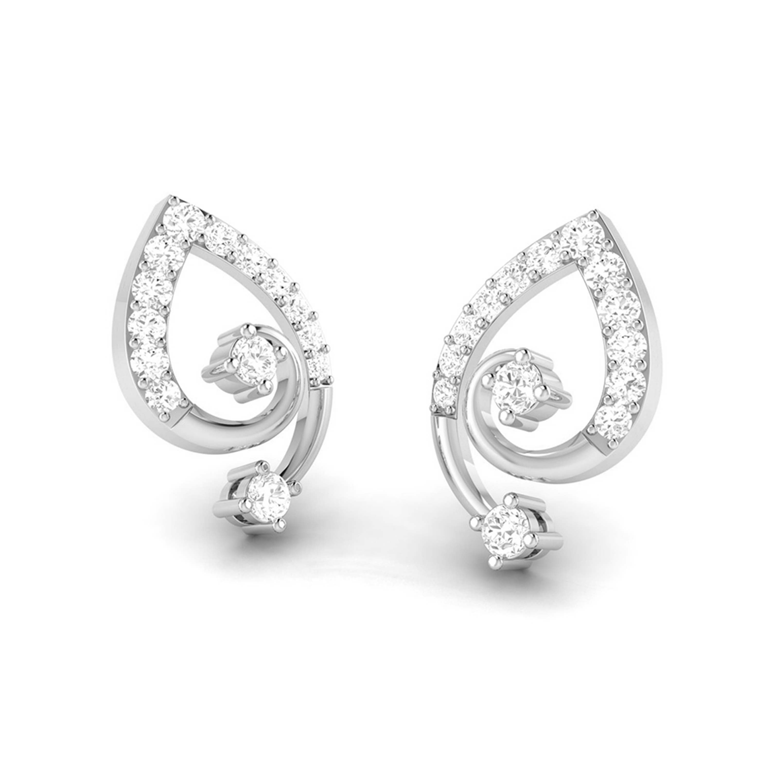 Designer earrings collection Fuzzy Lab Grown Diamond Earrings Fiona Diamonds