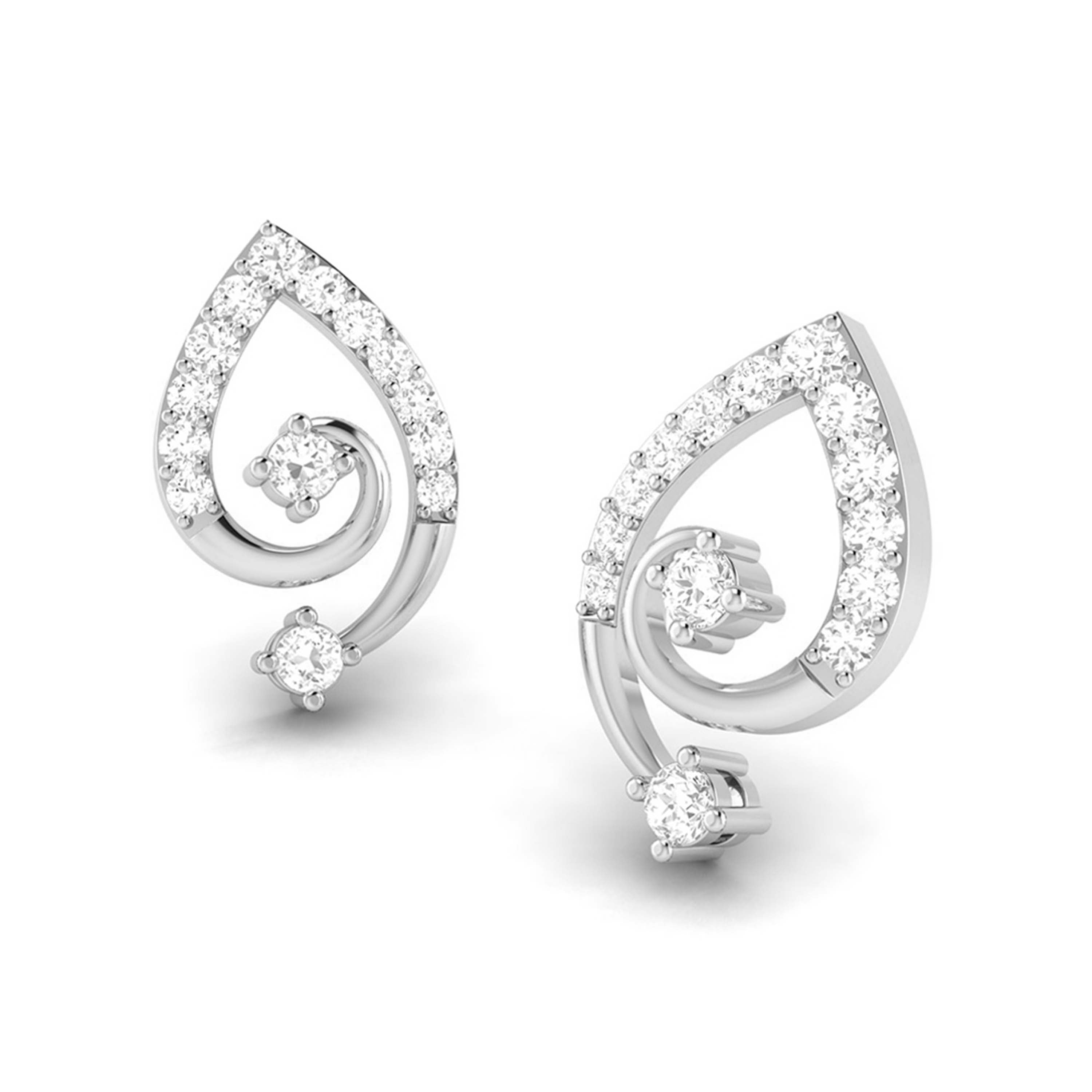 Designer earrings collection Fuzzy Lab Grown Diamond Earrings Fiona Diamonds