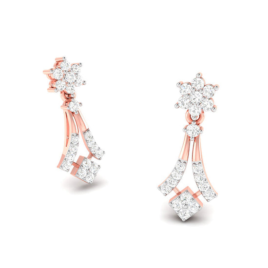 Load image into Gallery viewer, Daily wear earrings design Bilix Lab Grown Diamond Earrings Fiona Diamonds
